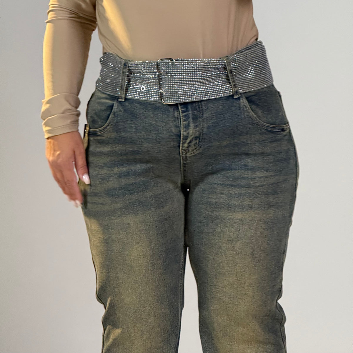 Jeans curvy Glam a zampa ✨