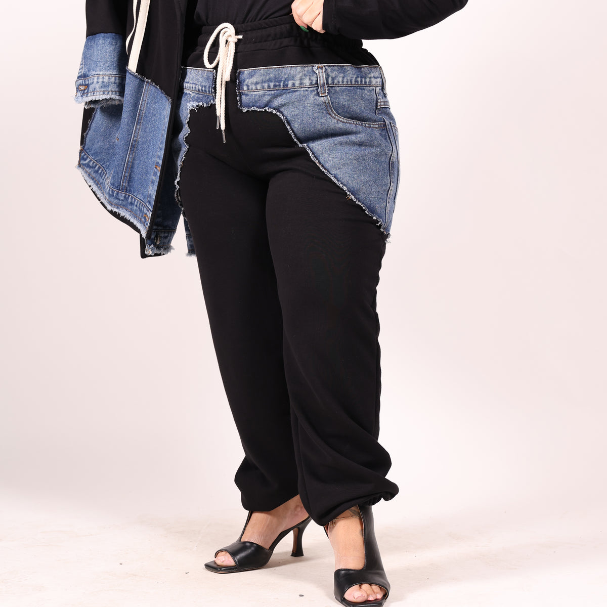 Coordinato Tuta In Denim Top Quality