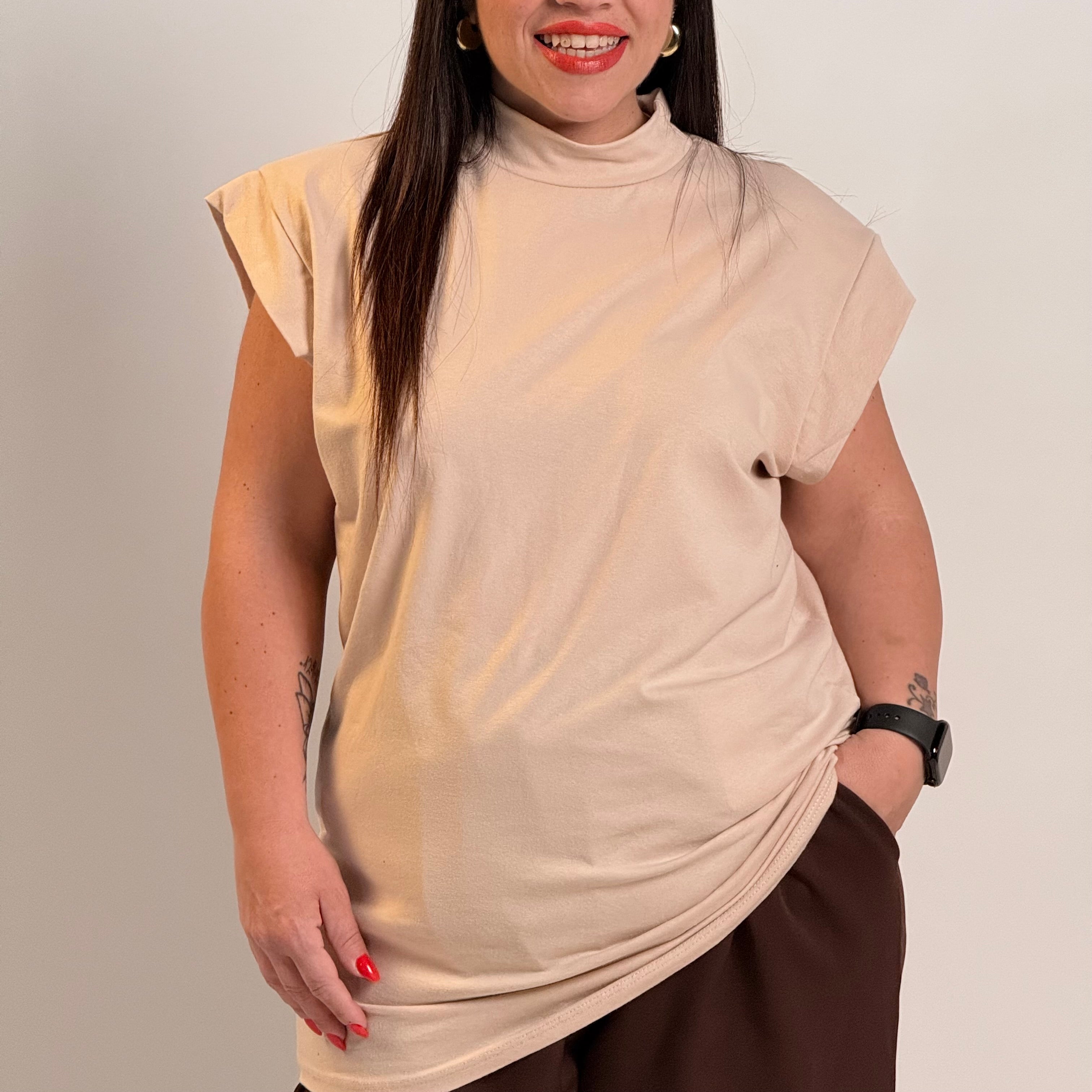 Maglia Strutturato con Spalline