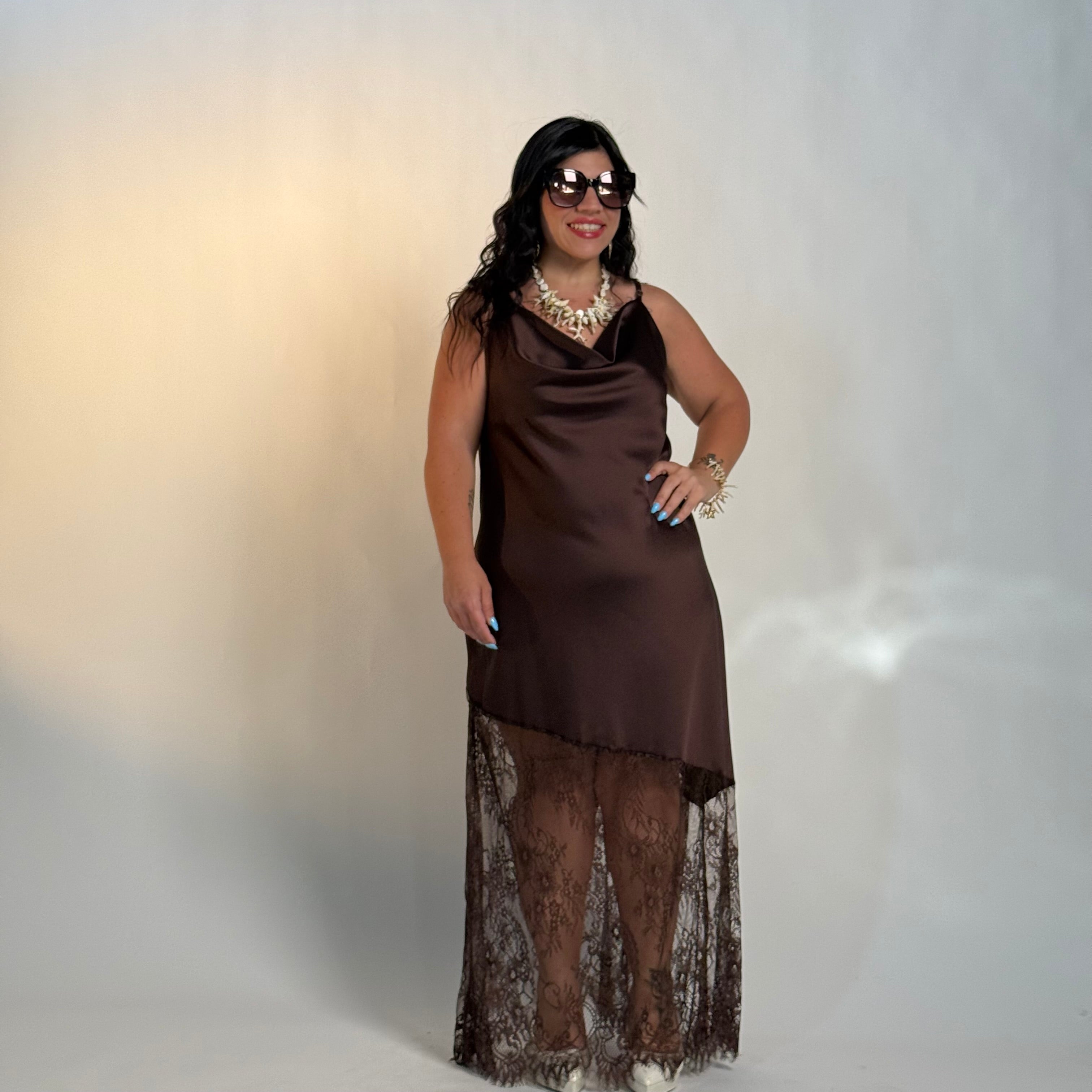 Dress Raso Pizzo Romance
