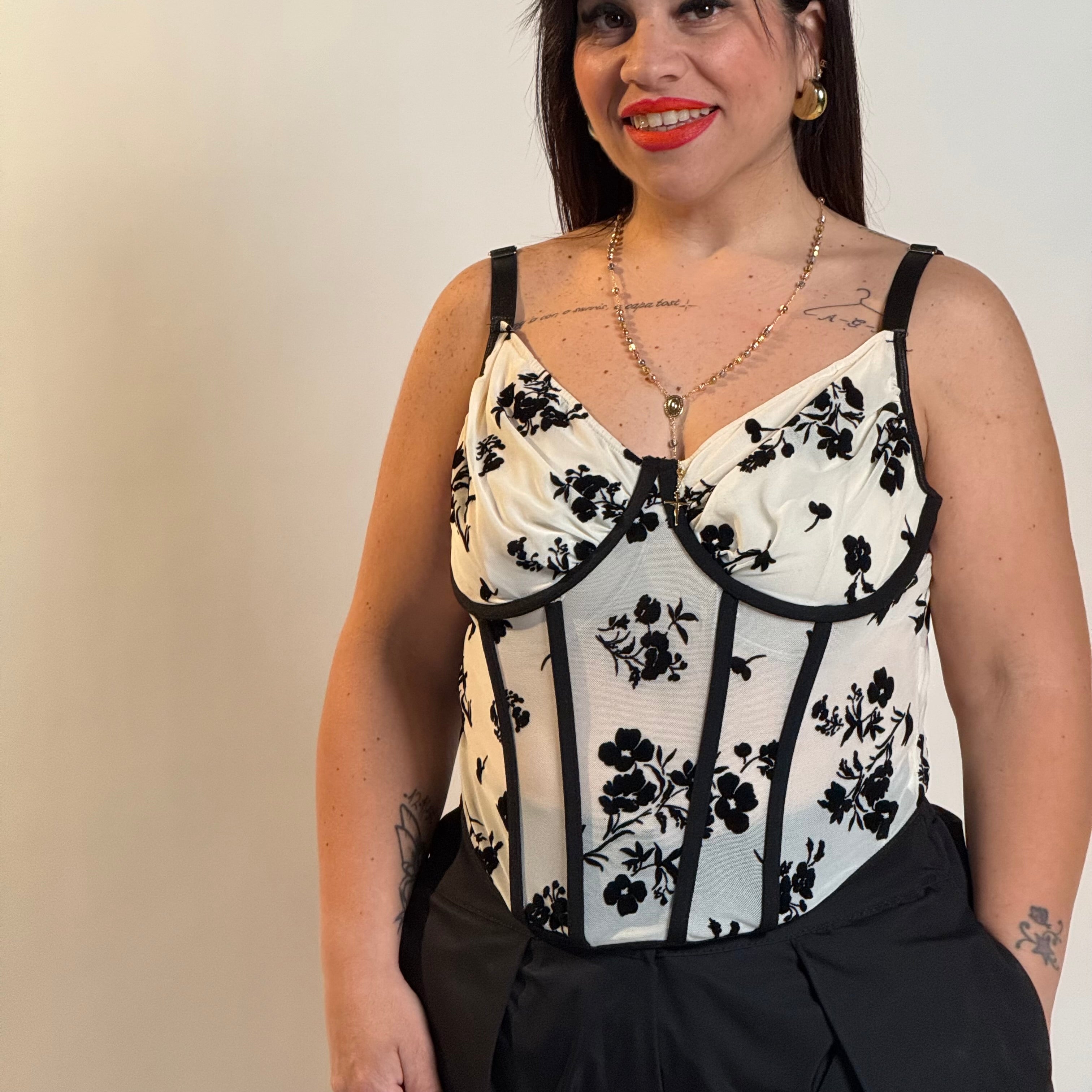 Top corsetto Fiori