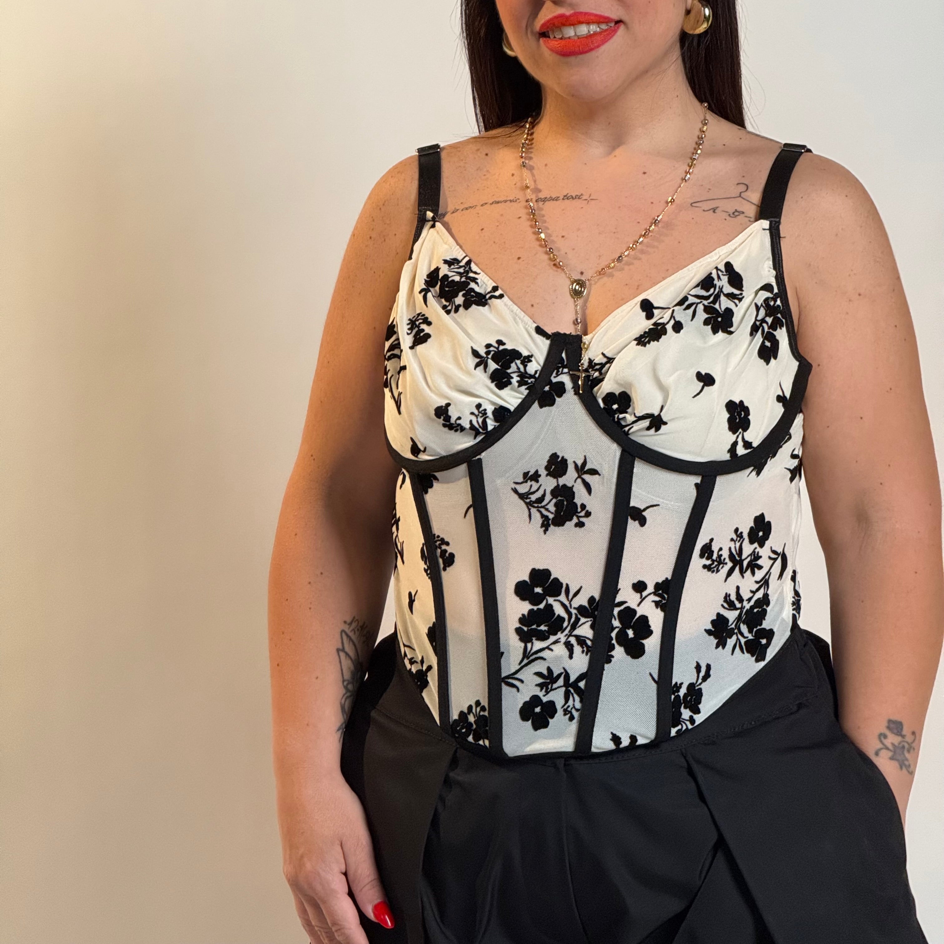 Top corsetto Fiori