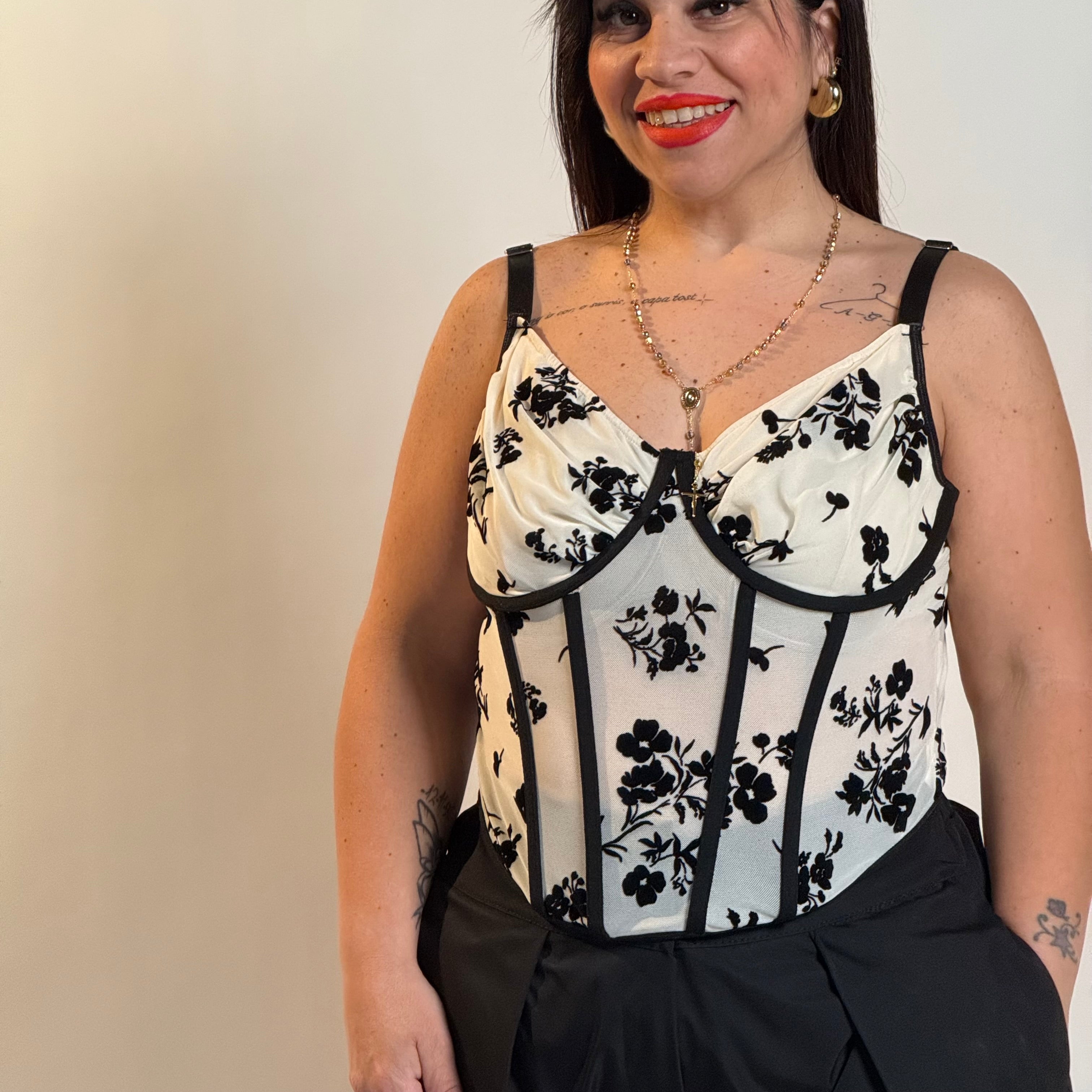 Top corsetto Fiori