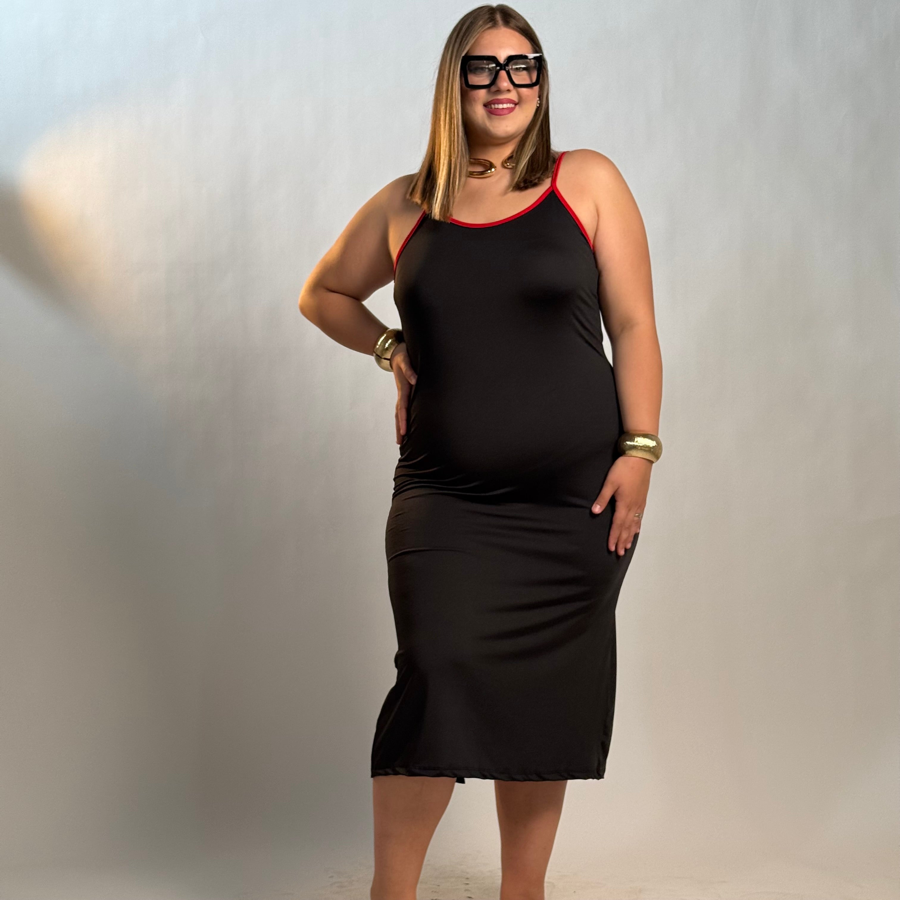 Dress Lungo Giulietta ( nero riporti rosso )