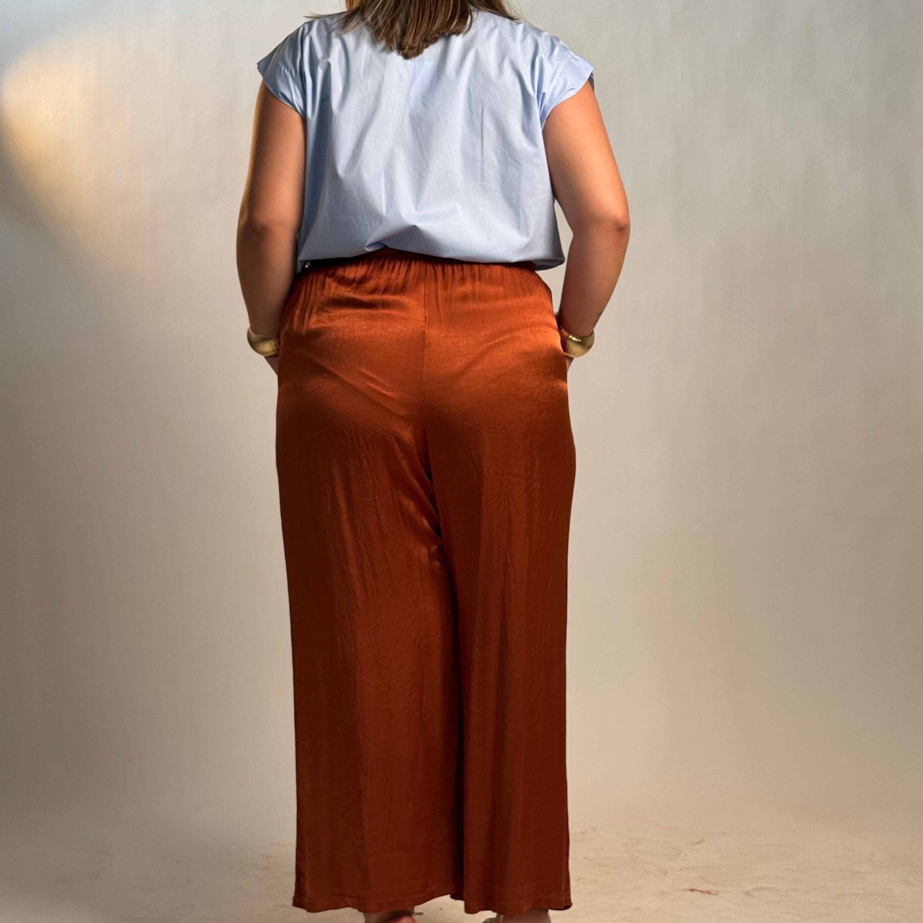 Pantaloni Satin Luxe