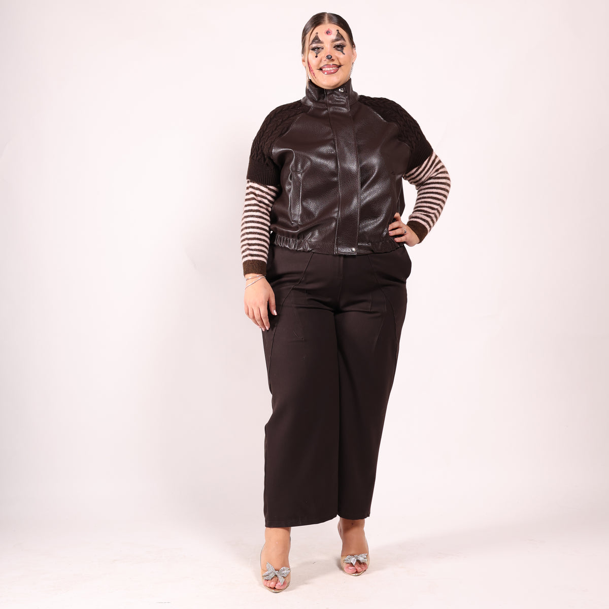 🔥 GIACCA ECOPELLE CON MANICHE IN LANA 🔥
