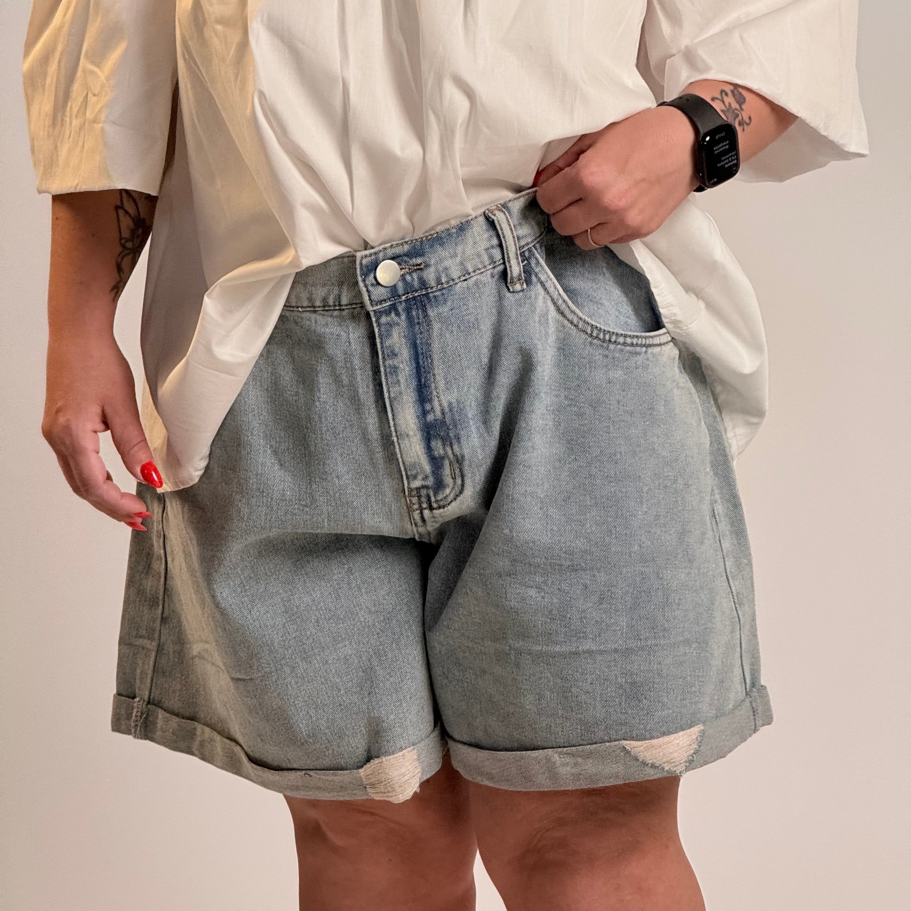 Bermuda in Denim Curvy