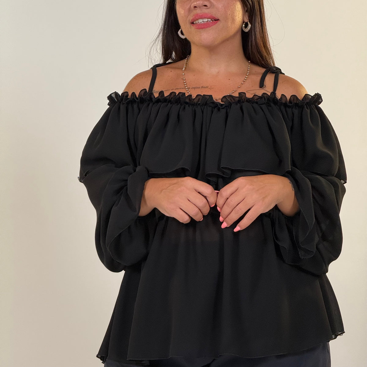 Blusa Carmen Volant