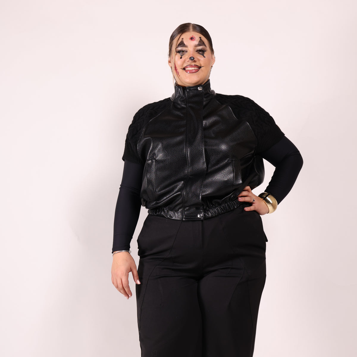 🔥 GIACCA ECOPELLE CON MANICHE IN LANA 🔥