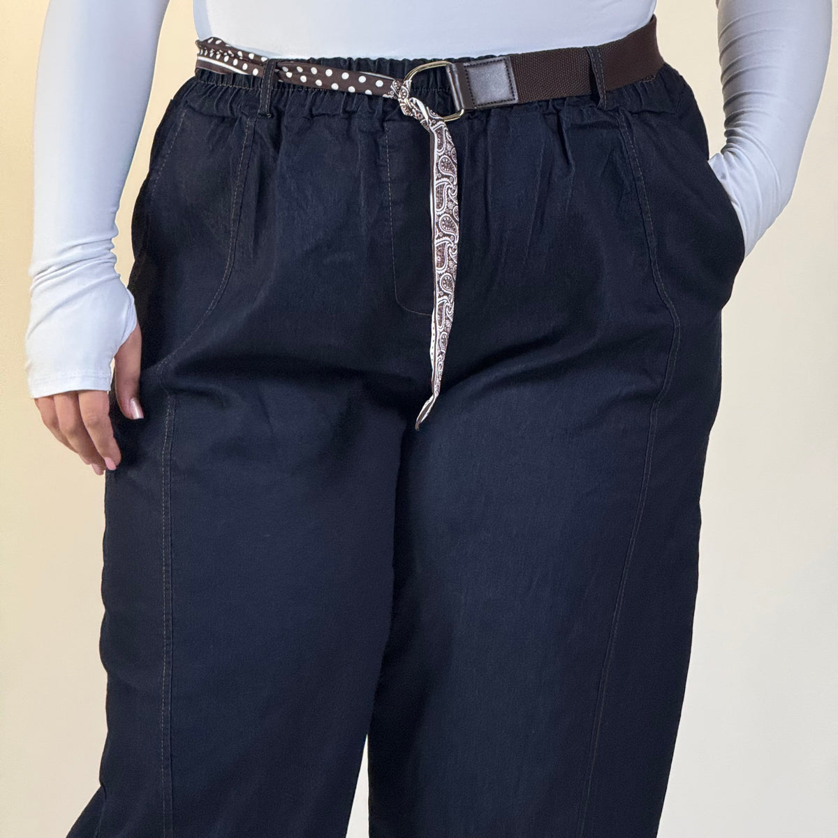 Jeans Blu Elasticizzato con Cintura