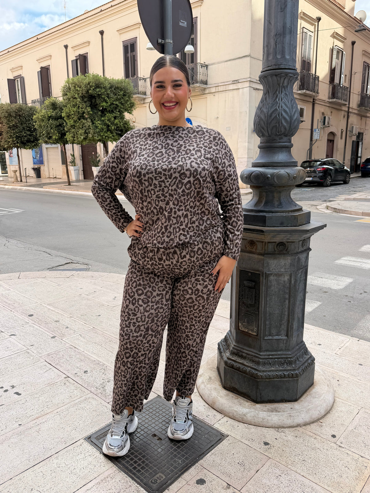 Coordinato Tuta Leopard Curvy