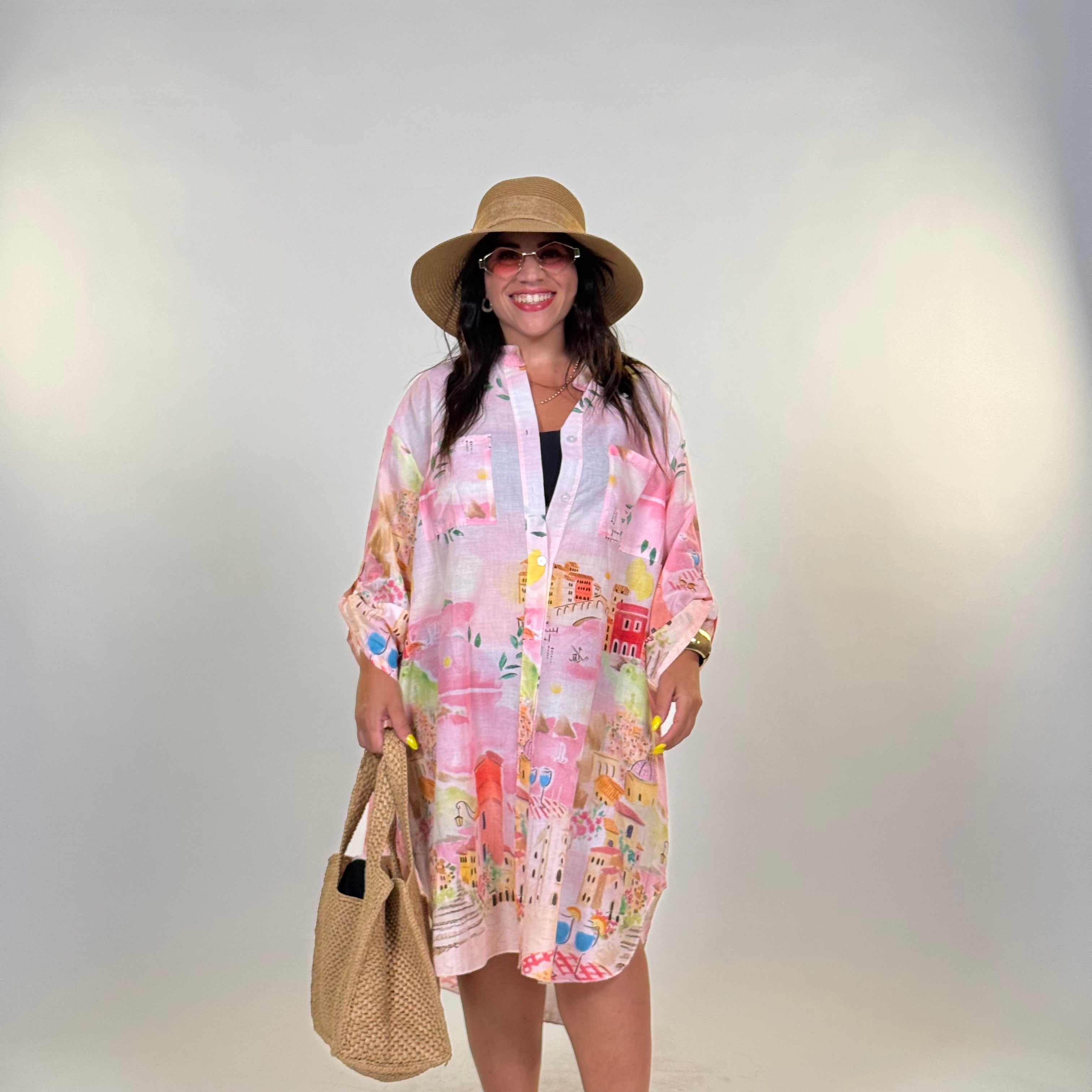 Maxi Camicia Rosa