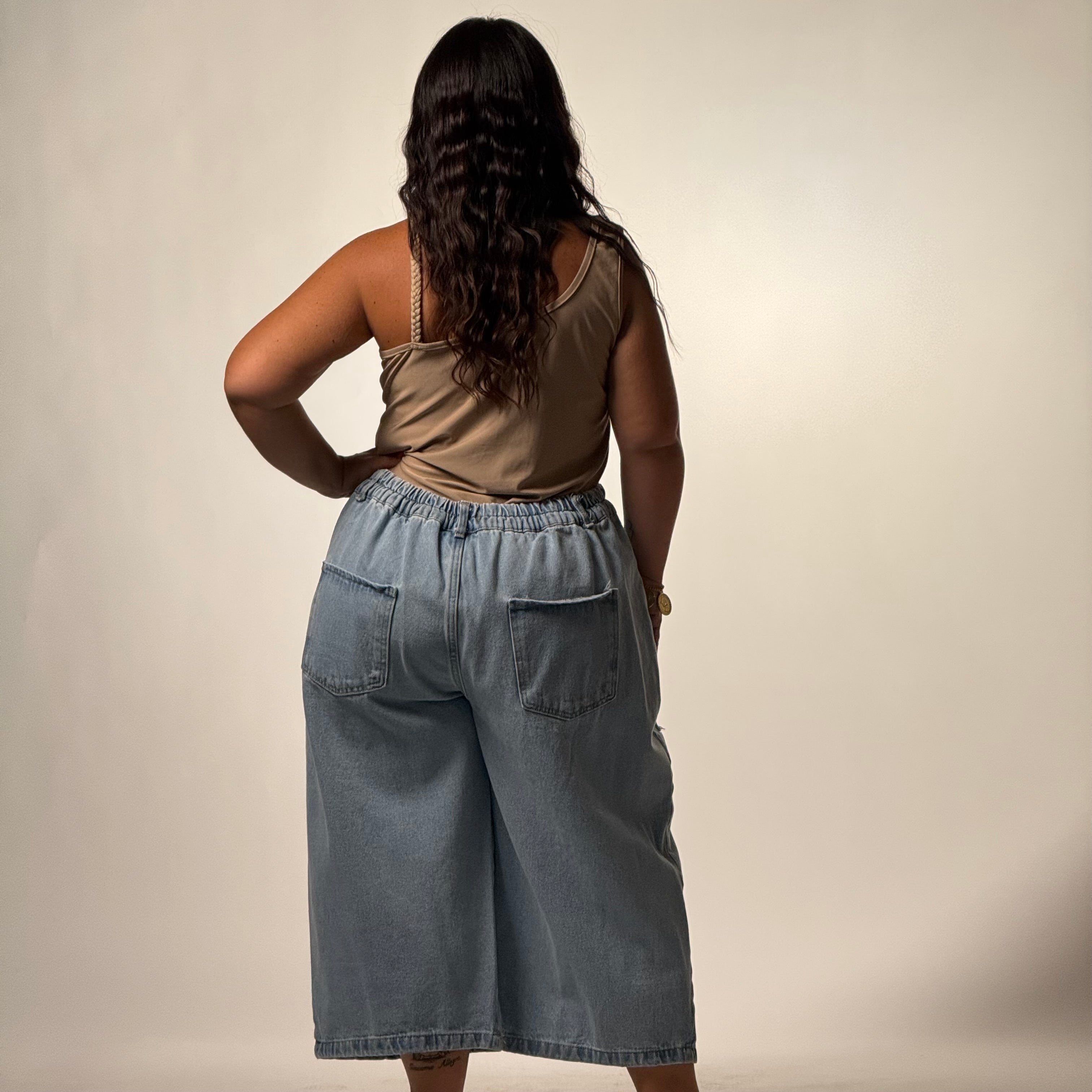 Bermuda curvy in Denim