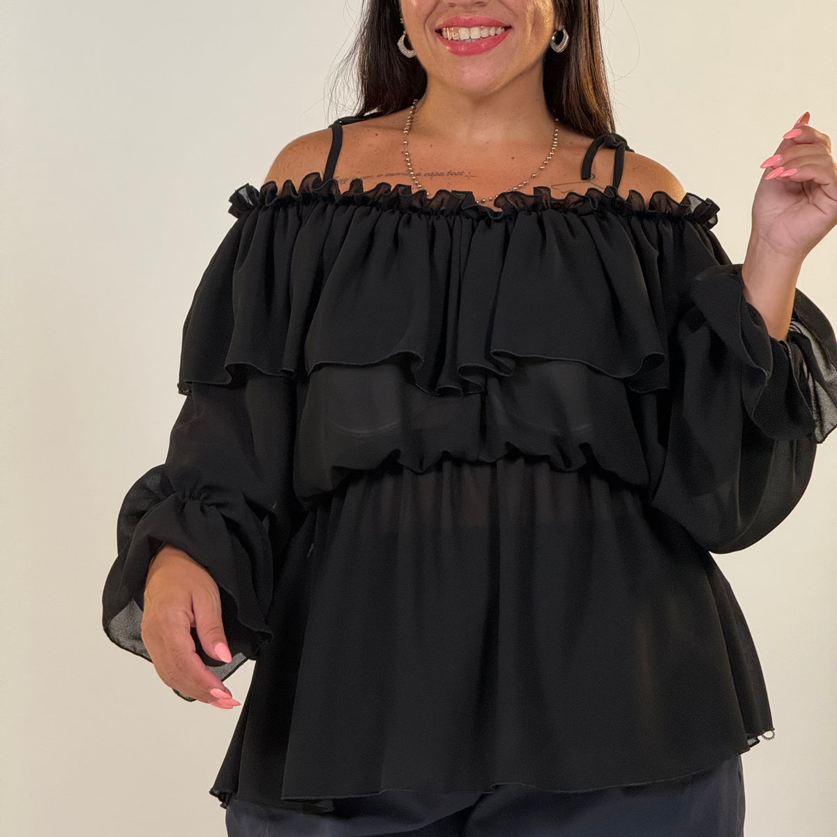 Blusa Carmen Volant