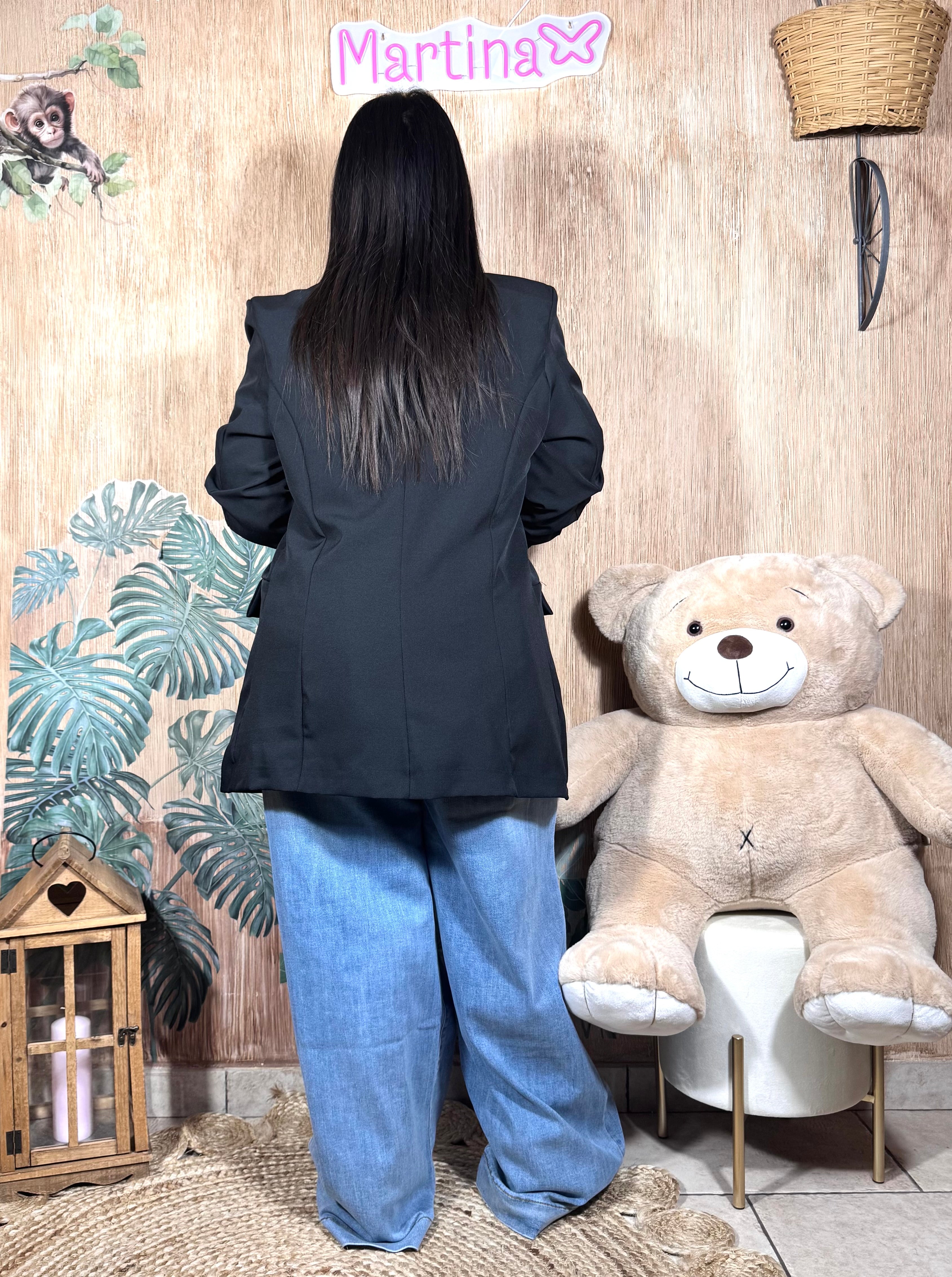 Blazer drappeggio sulle maniche