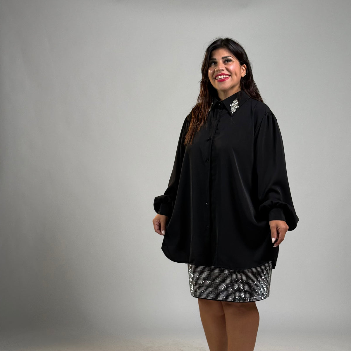 Camicia con dettaglio sul collo
