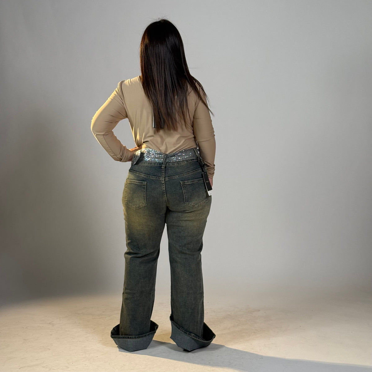 Jeans curvy Glam a zampa ✨