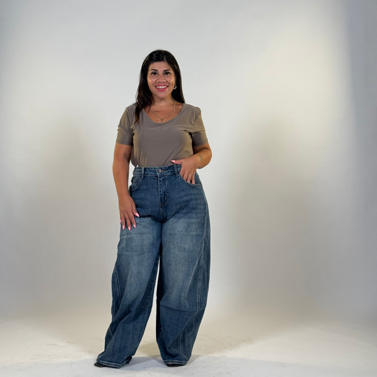 Jeans con Cintura Posteriore
