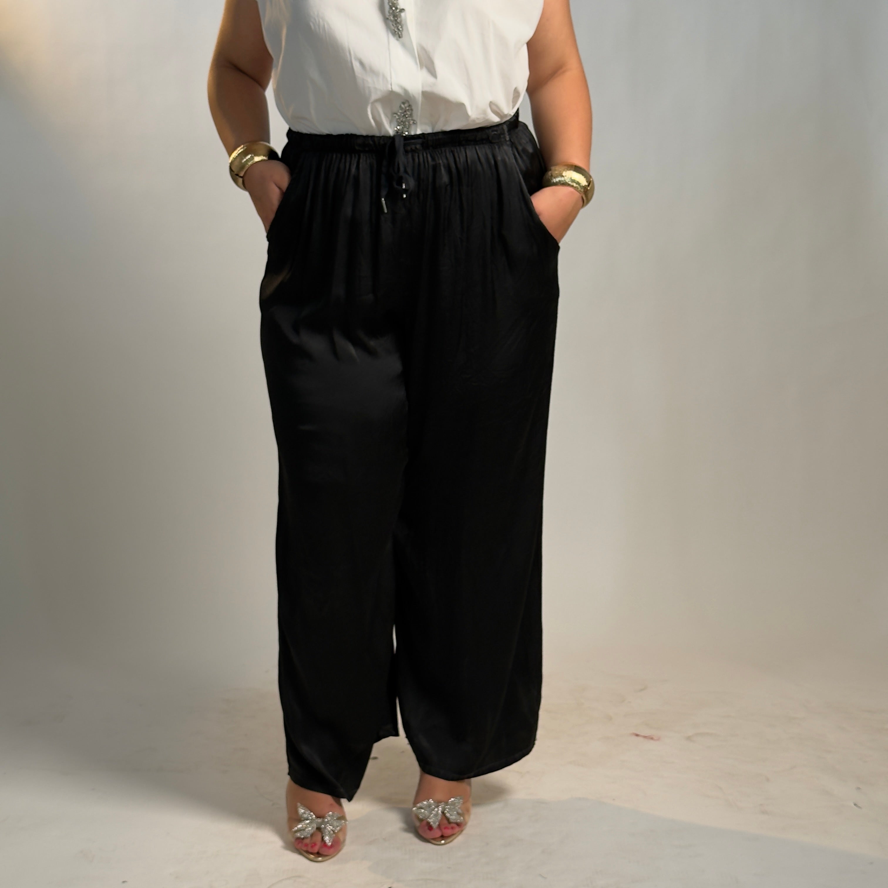 Pantaloni Satin Luxe
