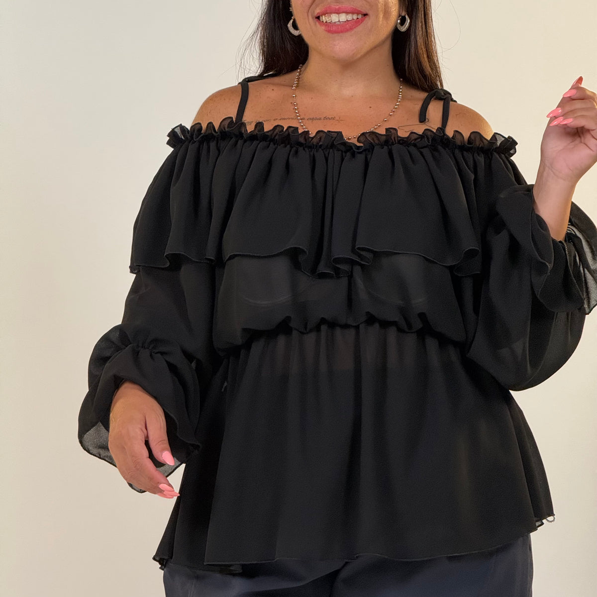 Blusa Carmen Volant