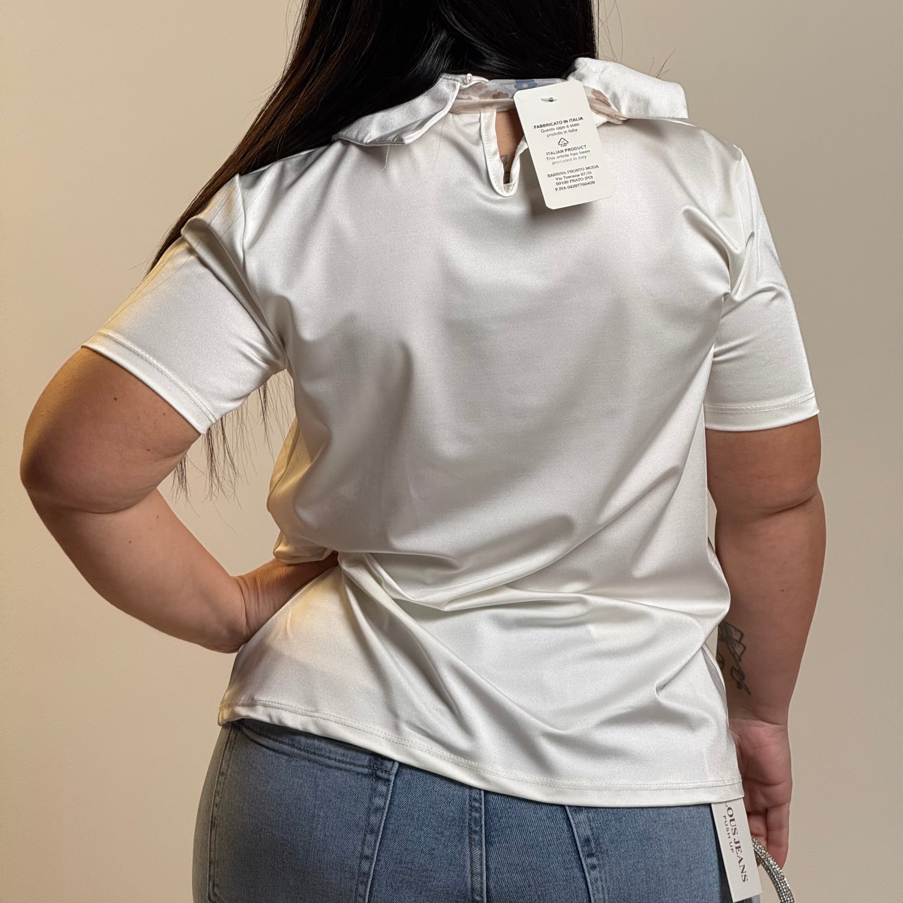 Maglia Lucida con fiocco Donna