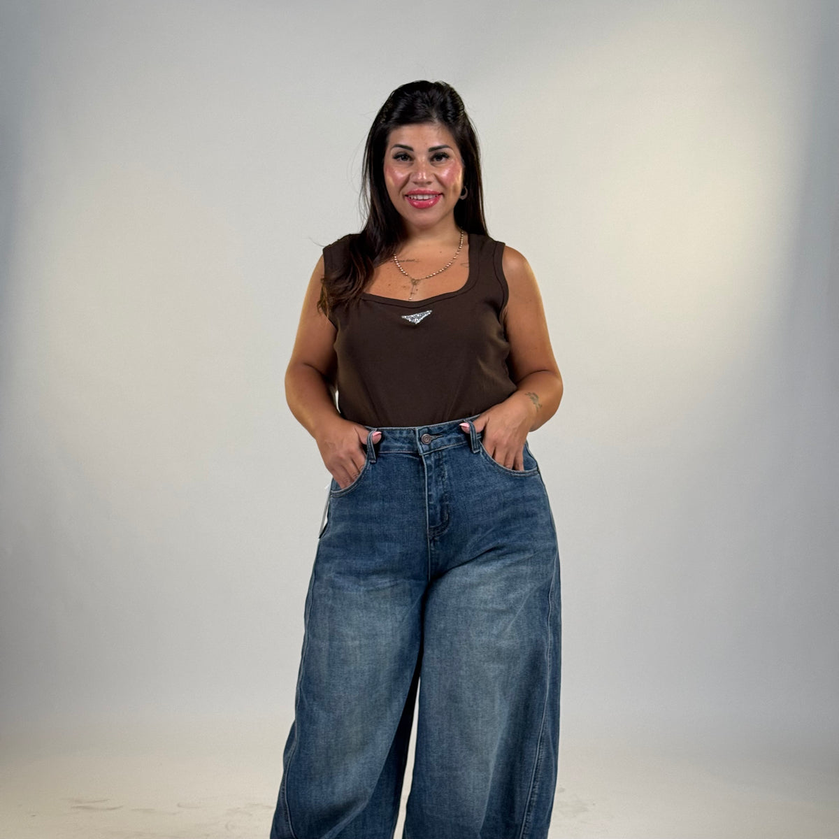 Jeans con Cintura Posteriore