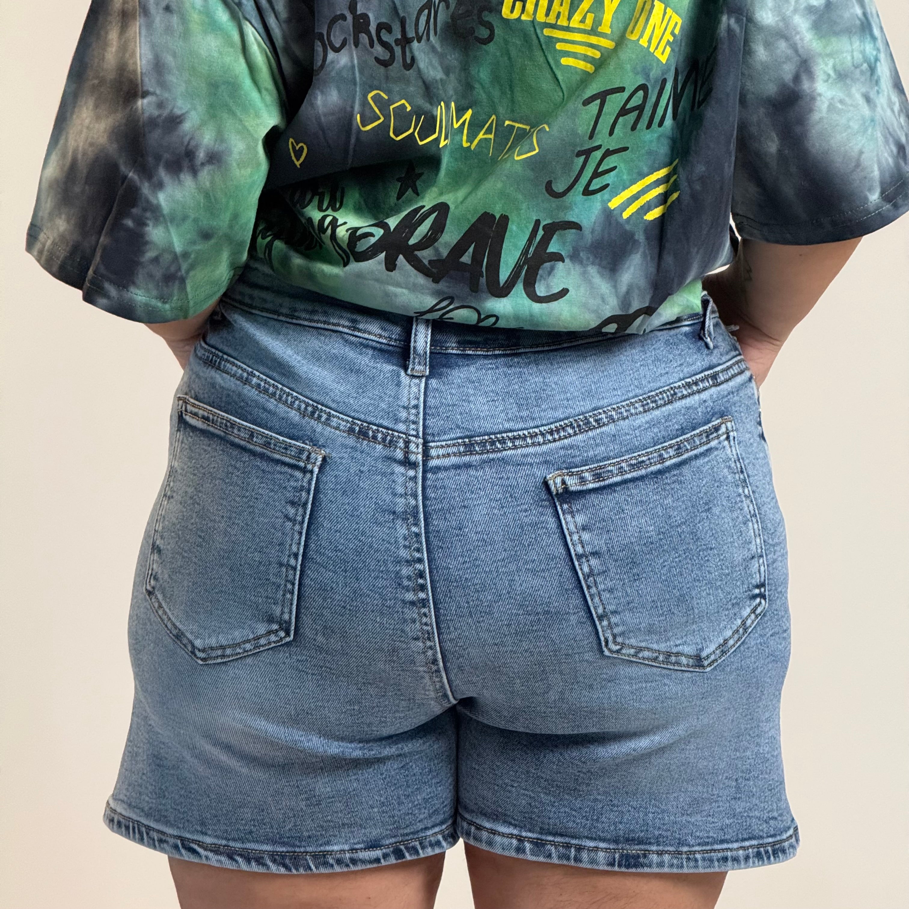 Pantagonna in jeans con strass