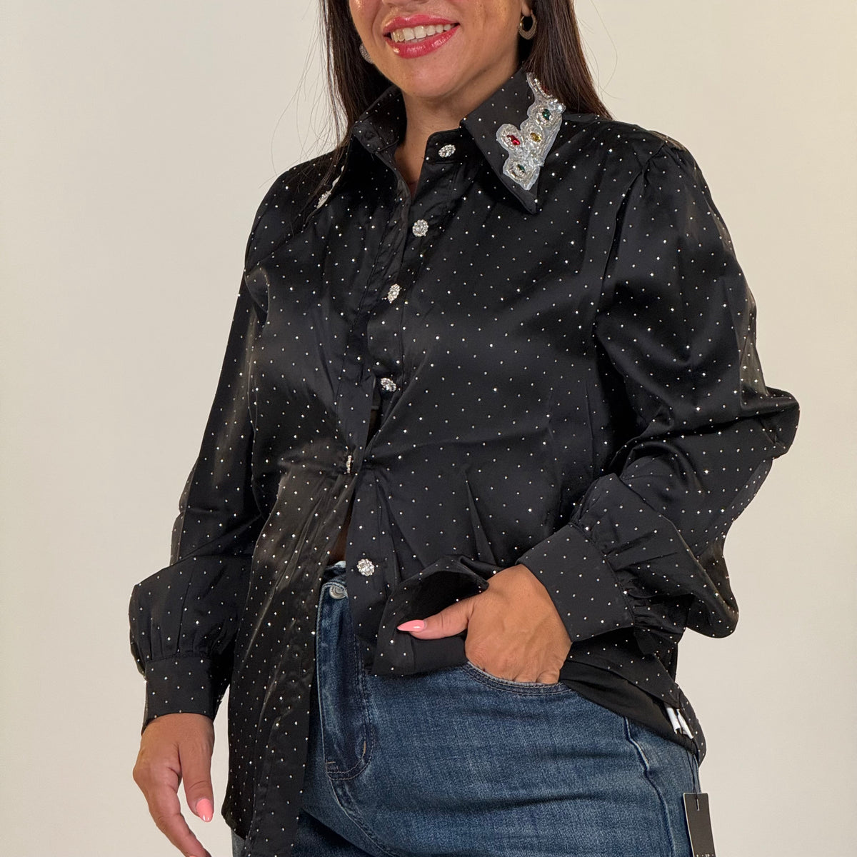 Camicia Tempestata di Strass
