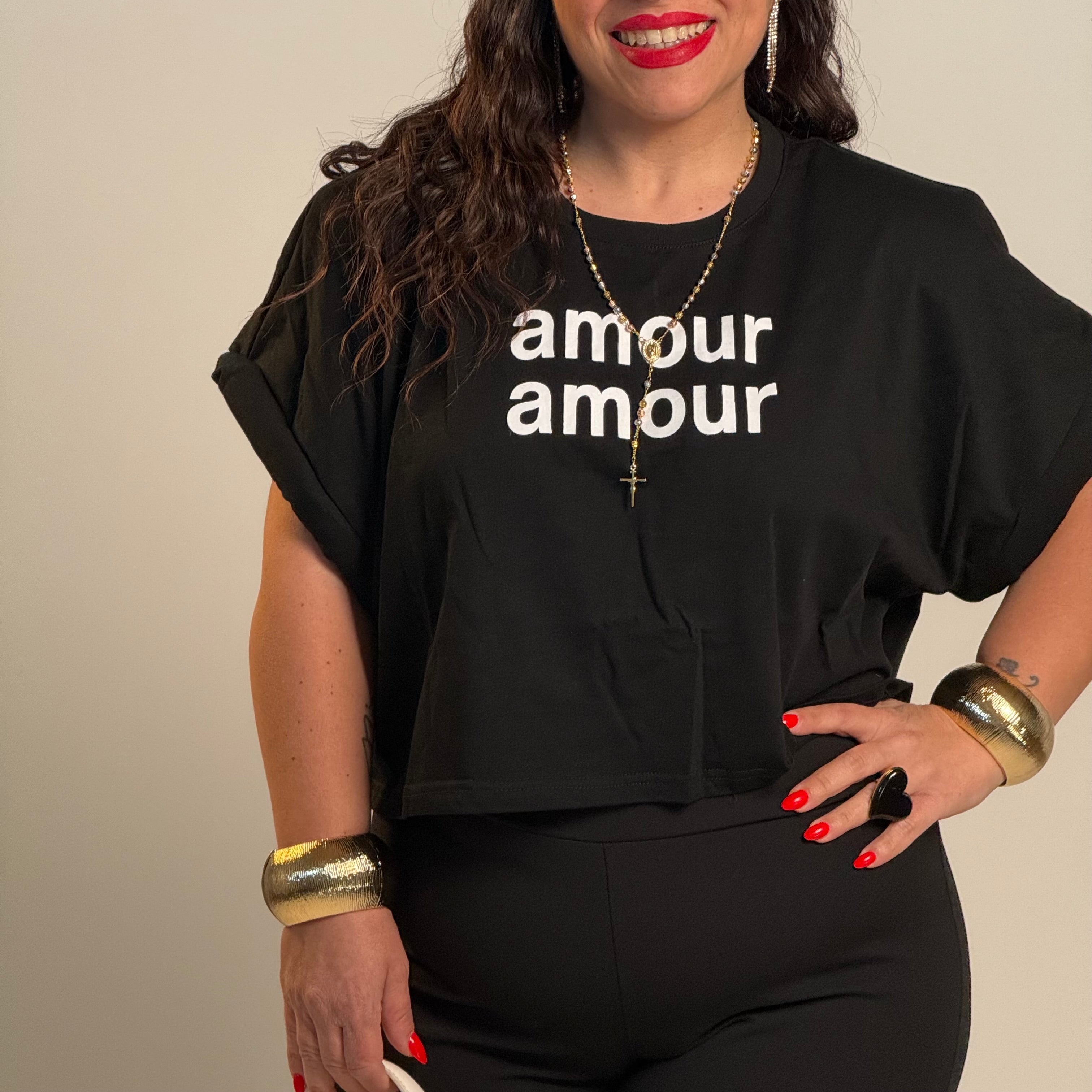 T-shirt crop Amoor