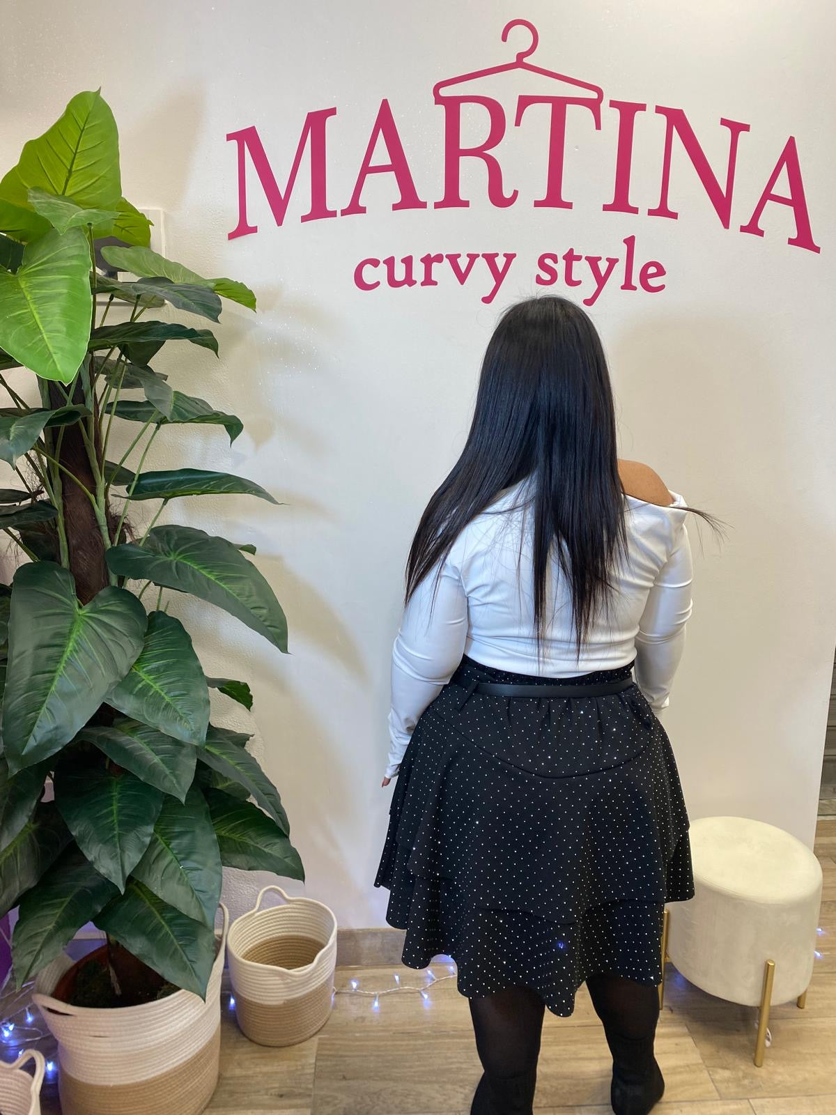 Pantagonna a balze strass