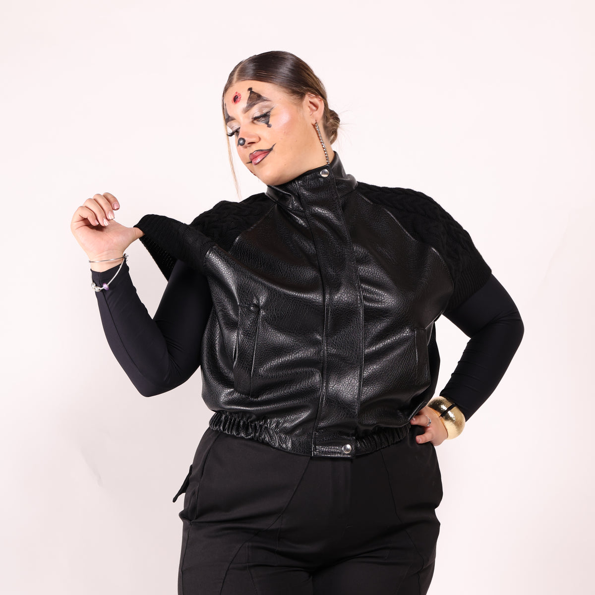 🔥 GIACCA ECOPELLE CON MANICHE IN LANA 🔥