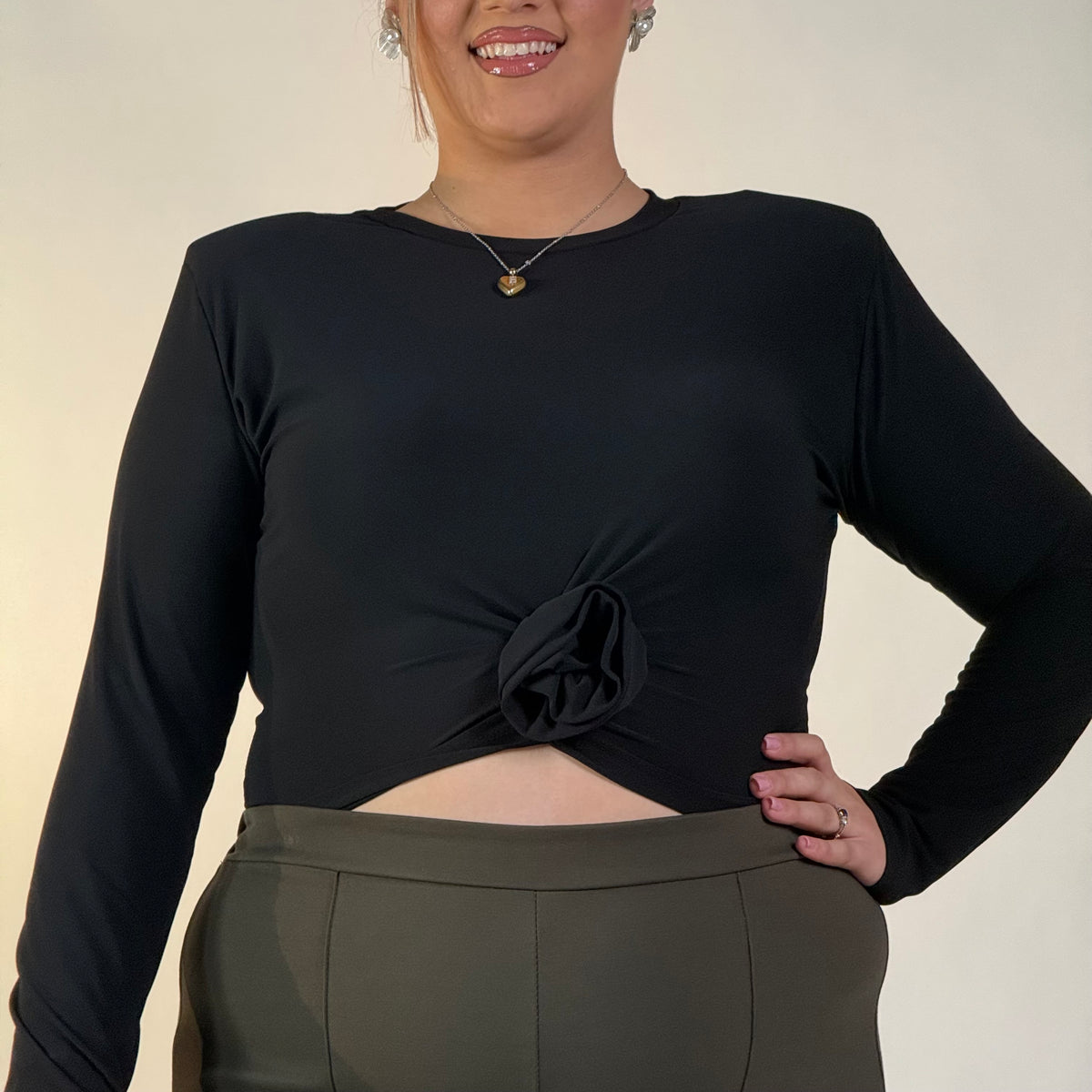 Maglia con Spalline e Rosa