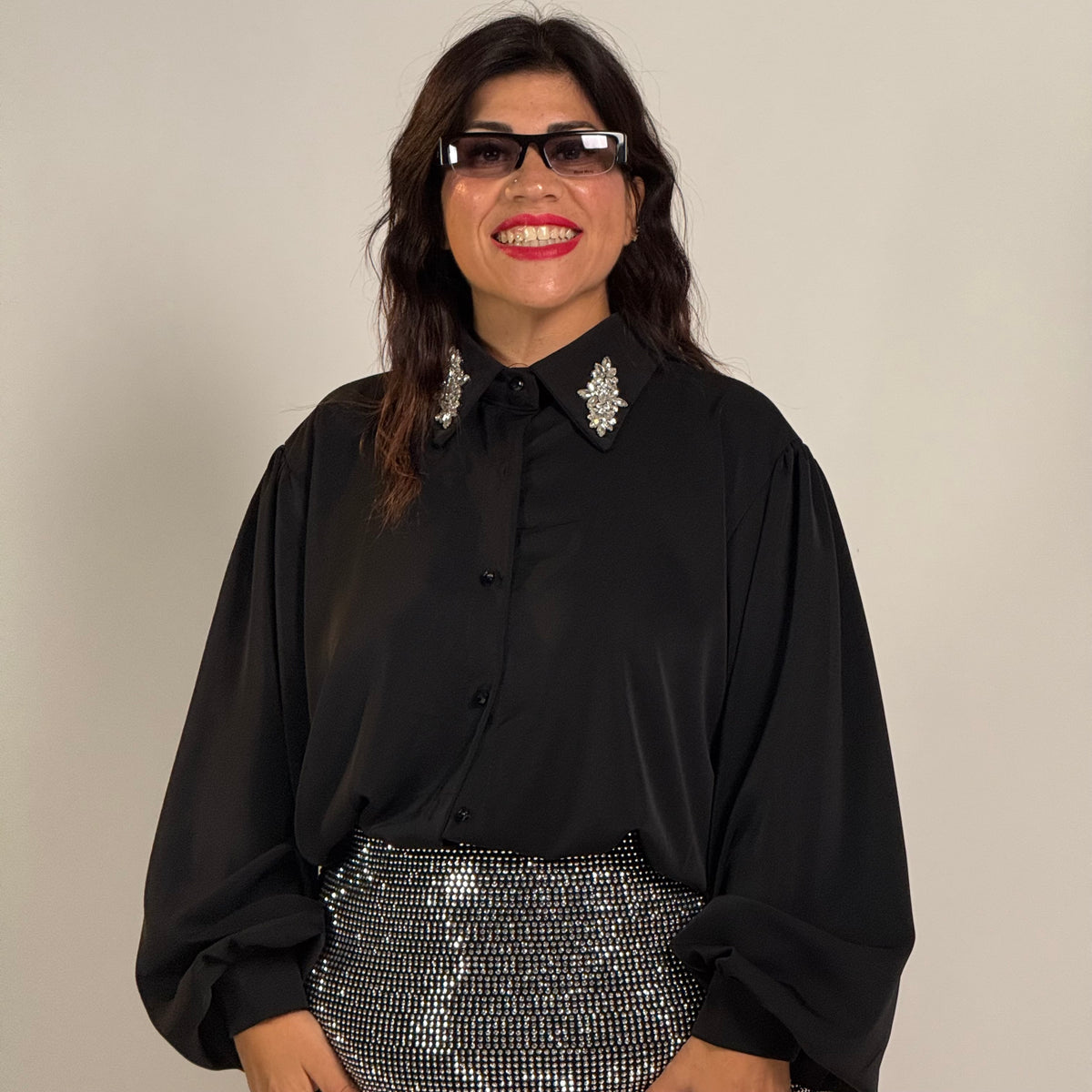 Camicia con dettaglio sul collo