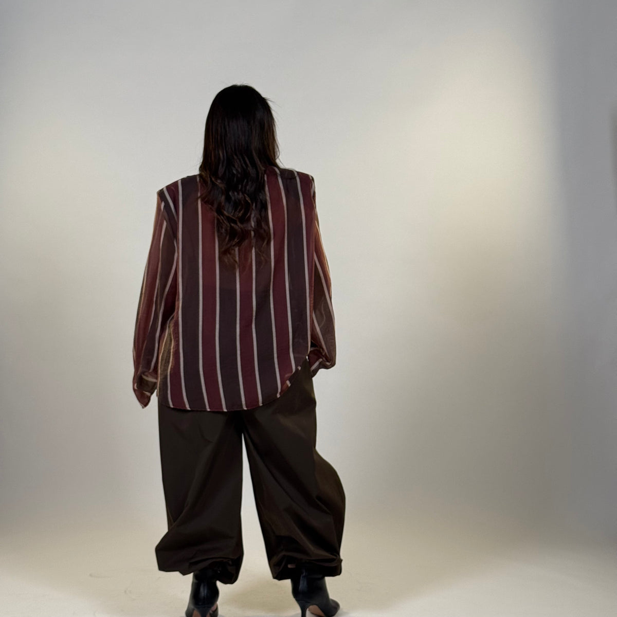 Camicia a Righe con Spalline