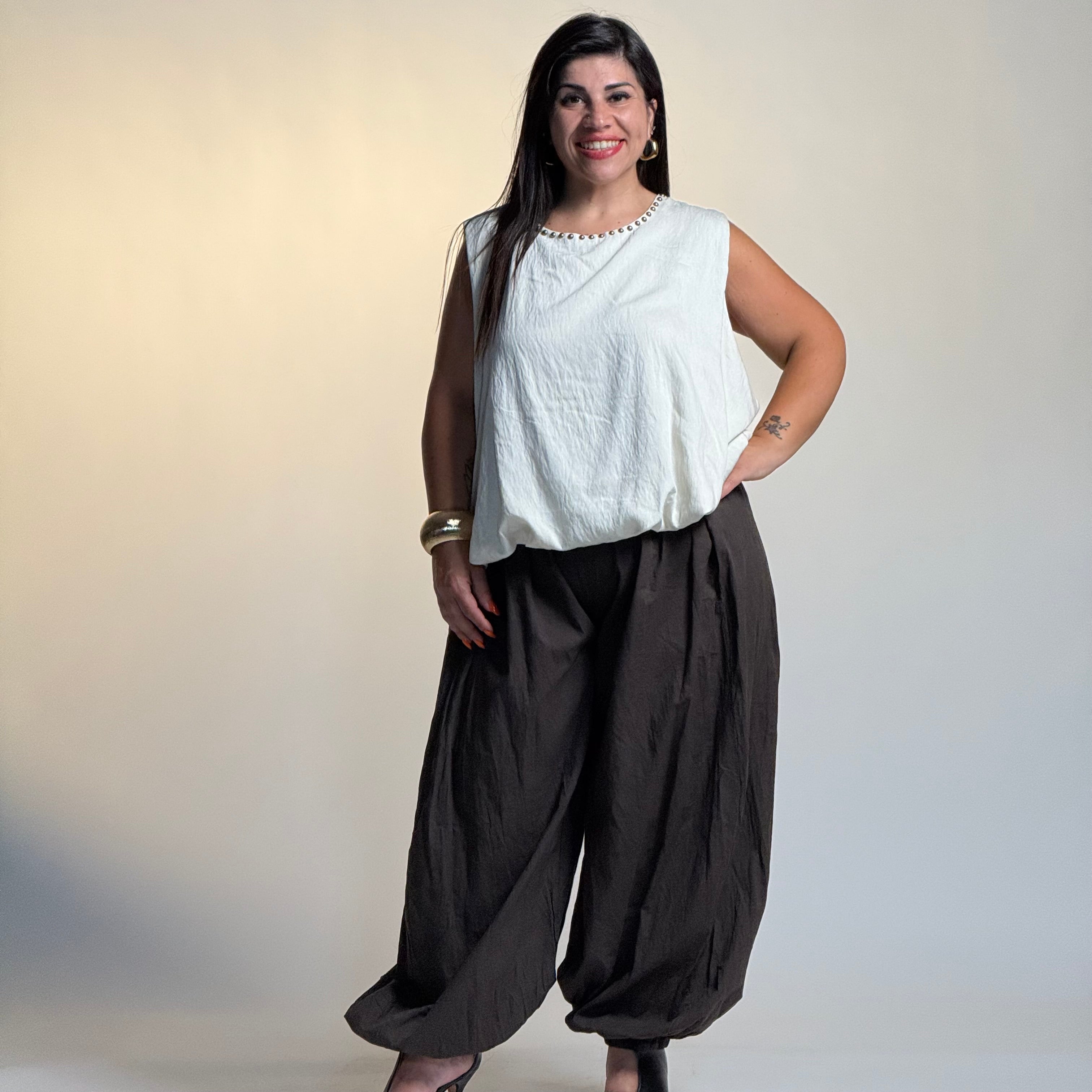 Pantalone Ballon in Tessuto Leggero