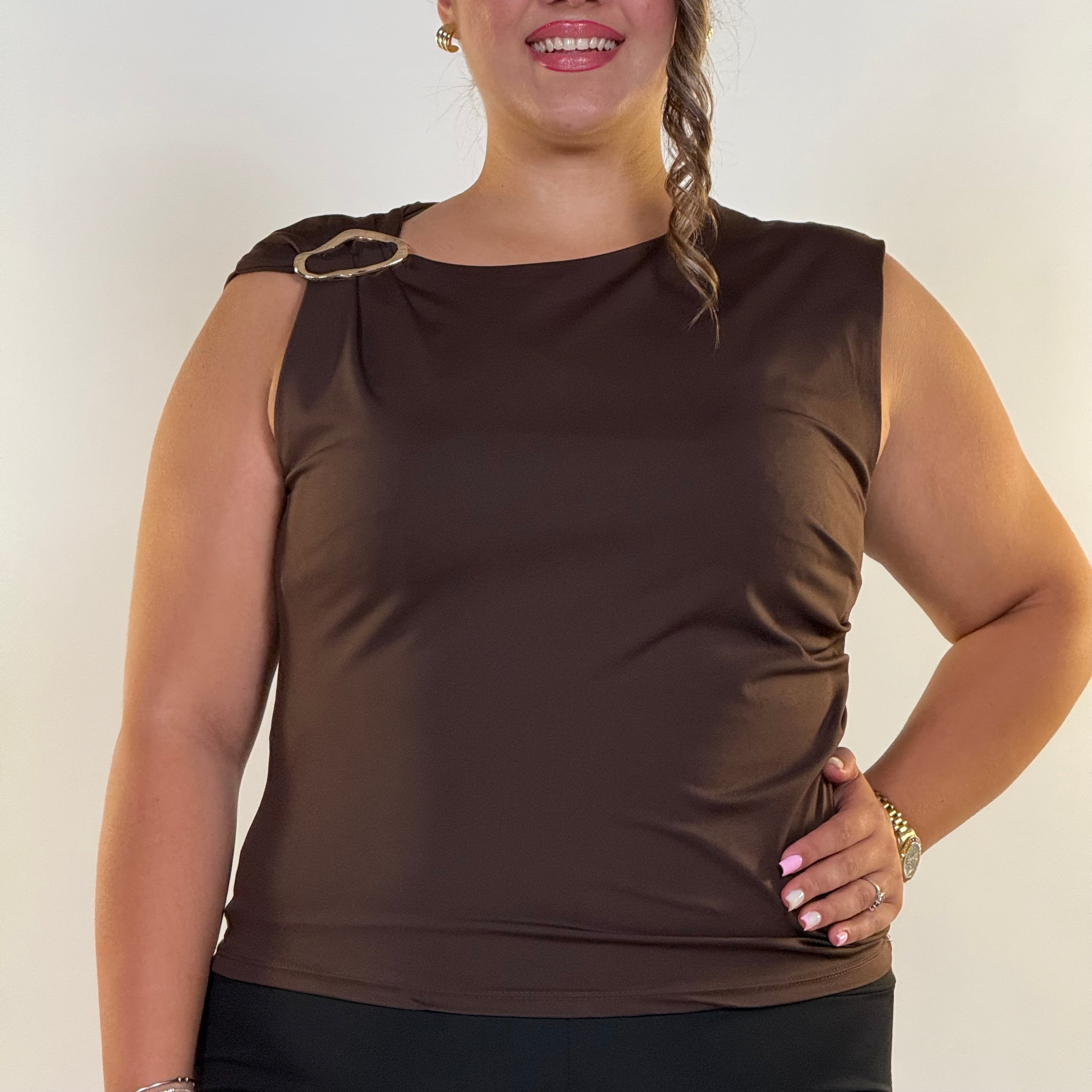 Maglia Con Dettaglio sulla Spalla