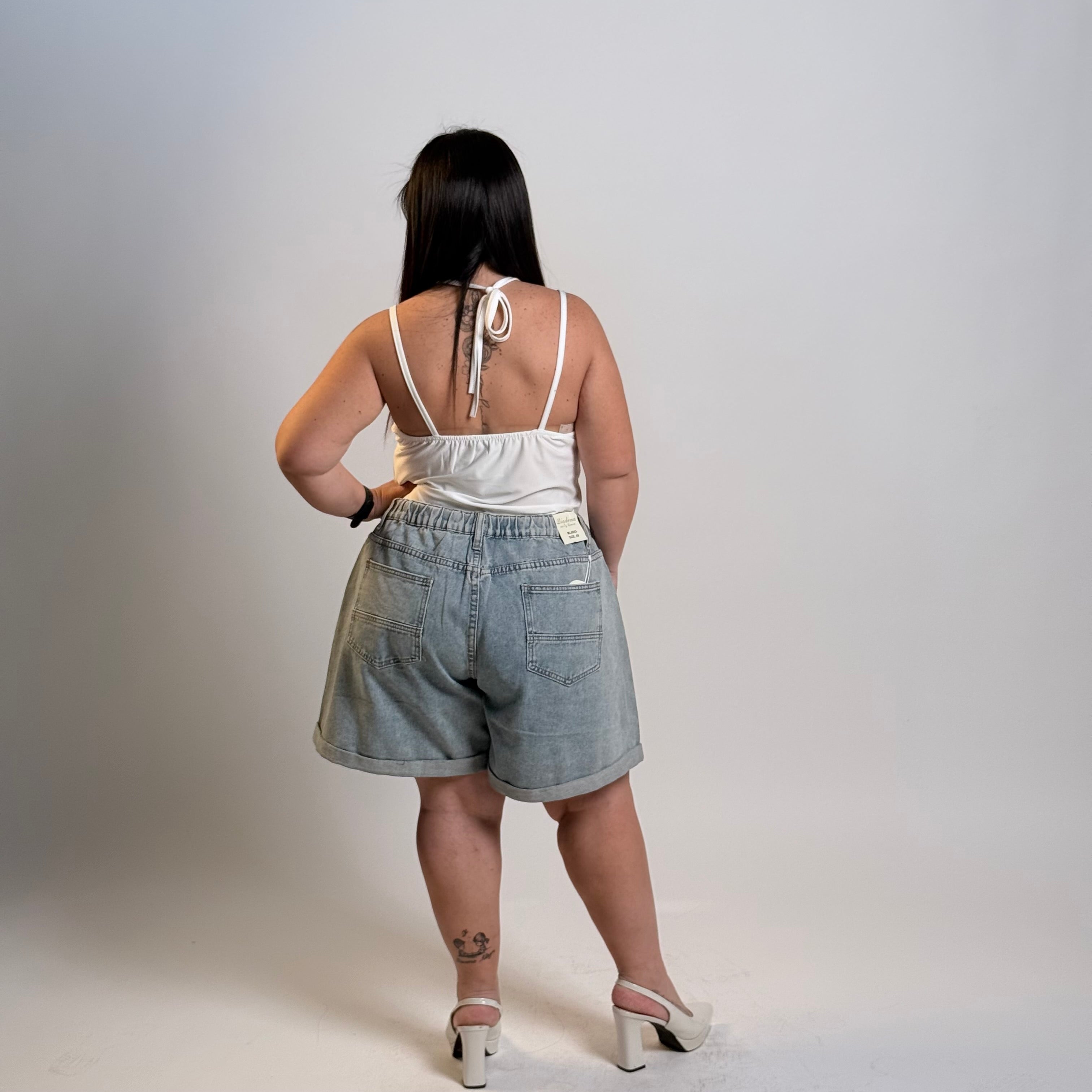 Bermuda in Denim Curvy