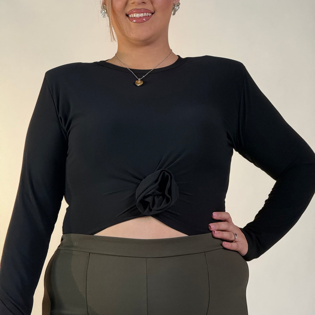 Maglia con Spalline e Rosa