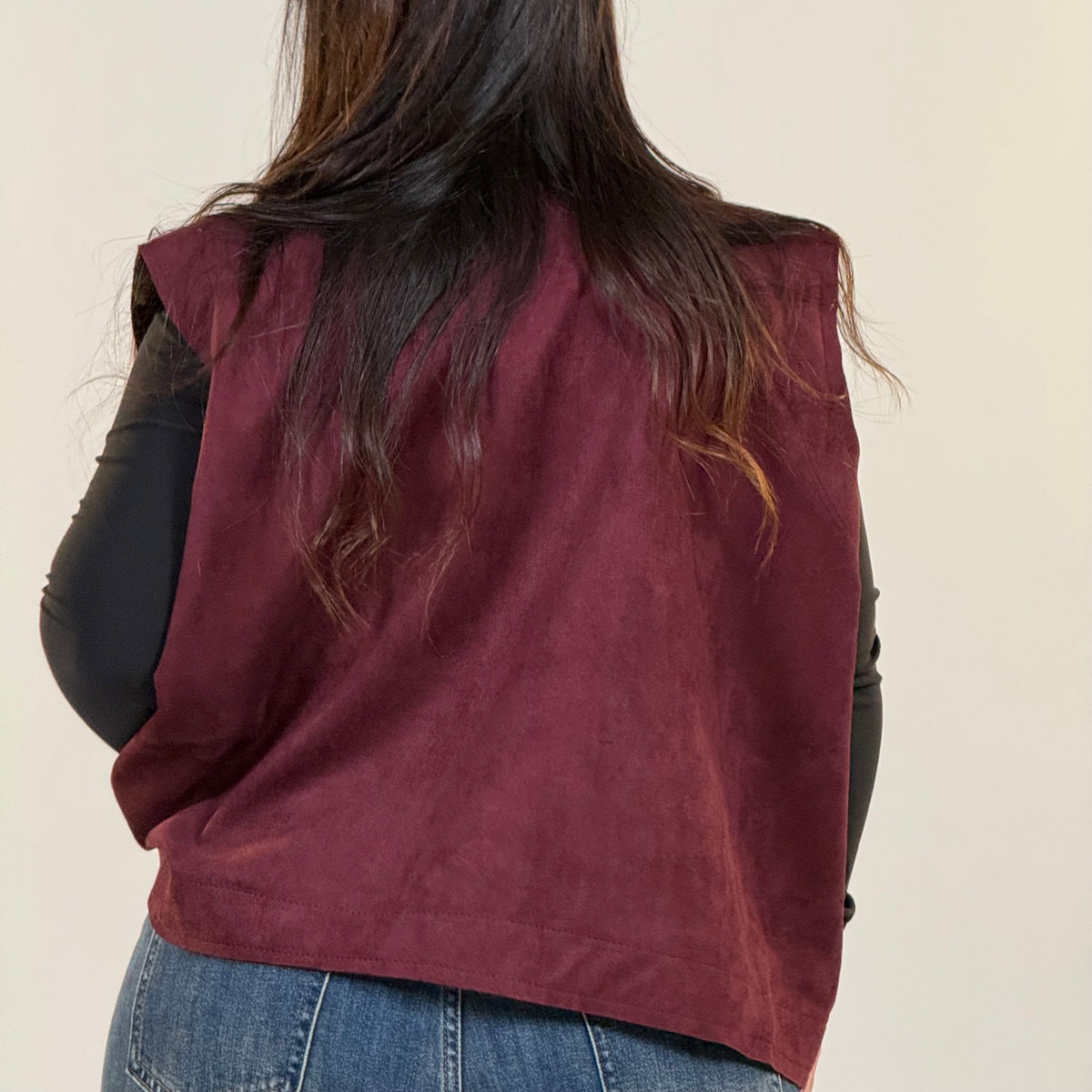 Gilet in Panno con Bottoni