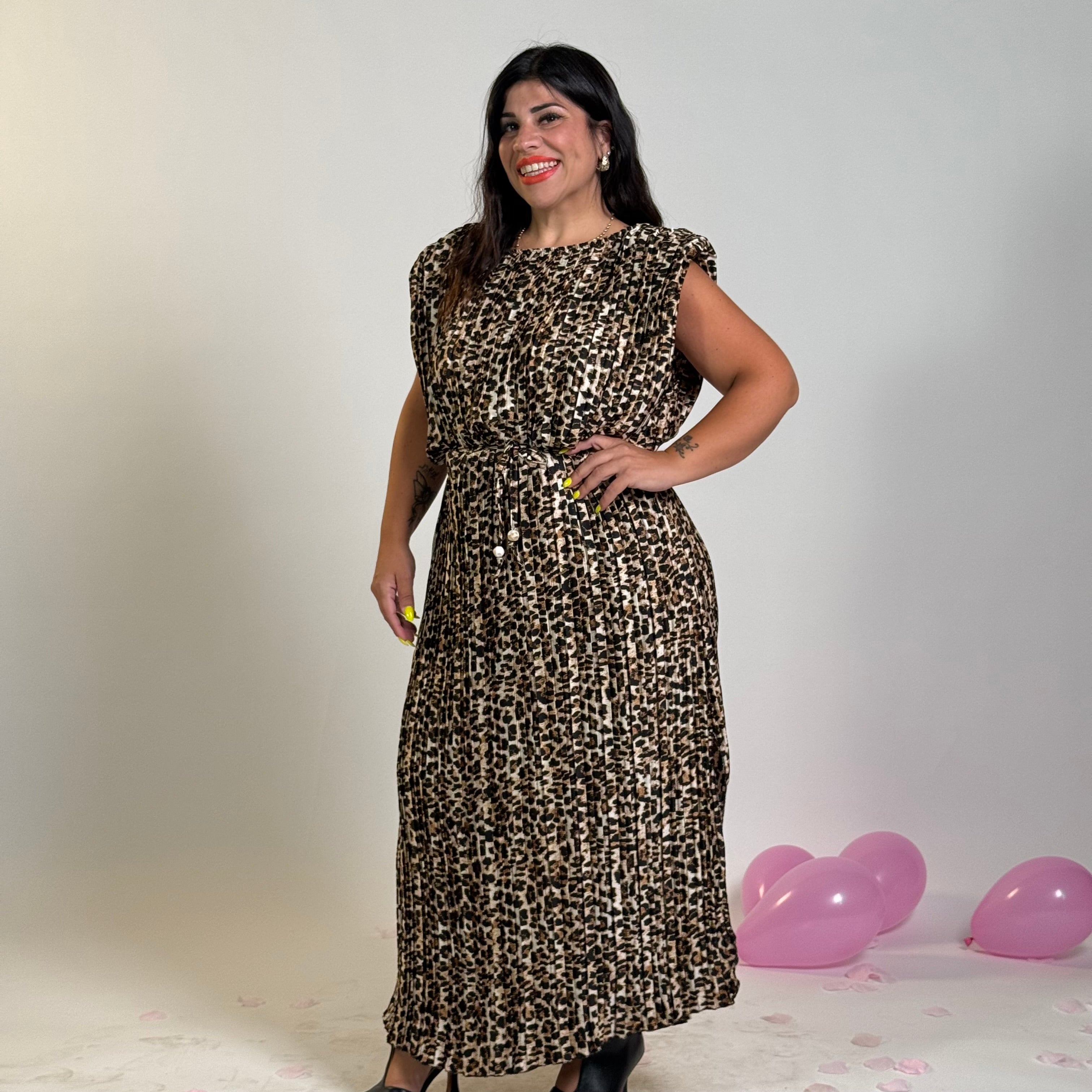Dress Leopard plissè
