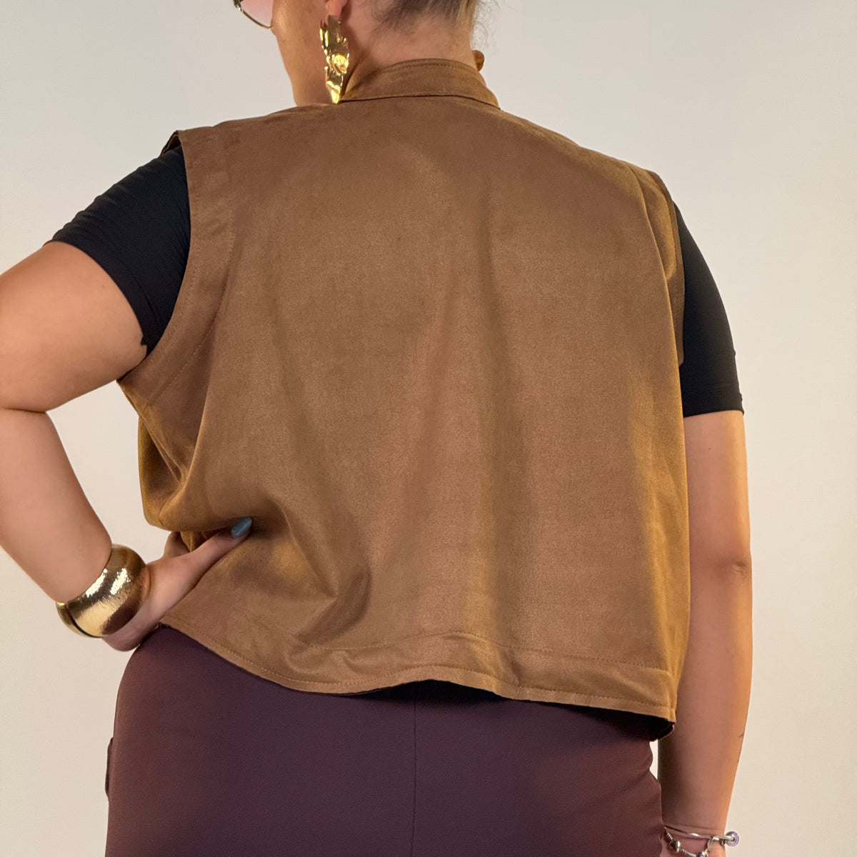Gilet in Panno con Bottoni