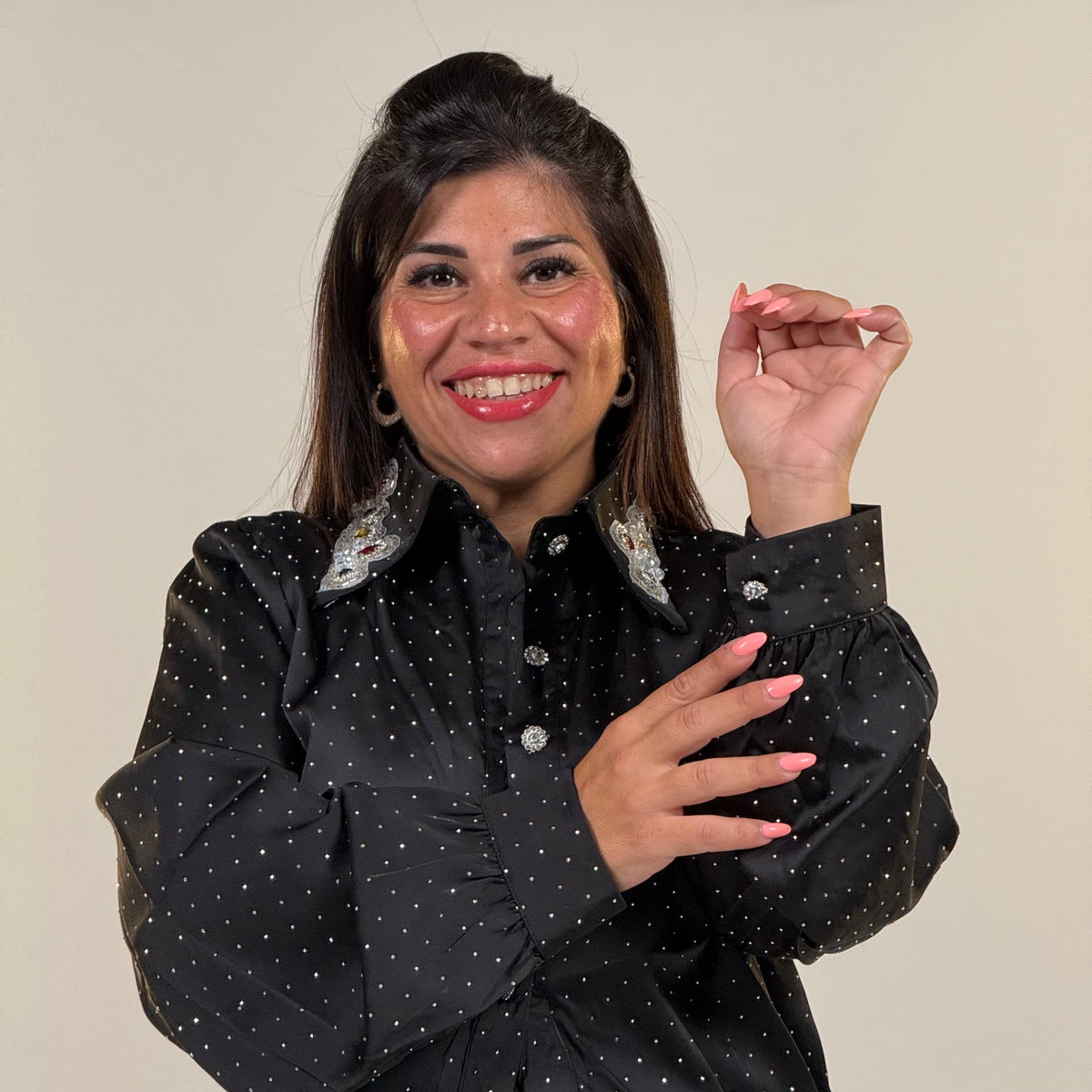 Camicia Tempestata di Strass