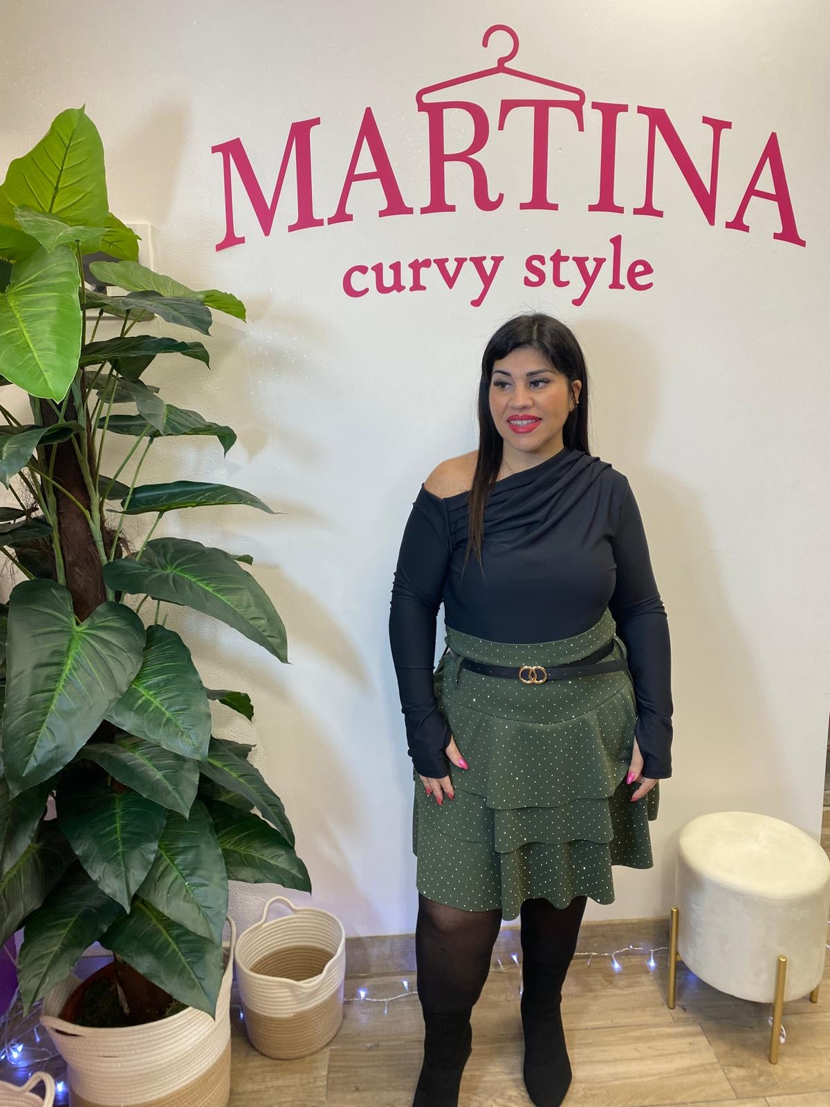 Pantagonna a balze strass