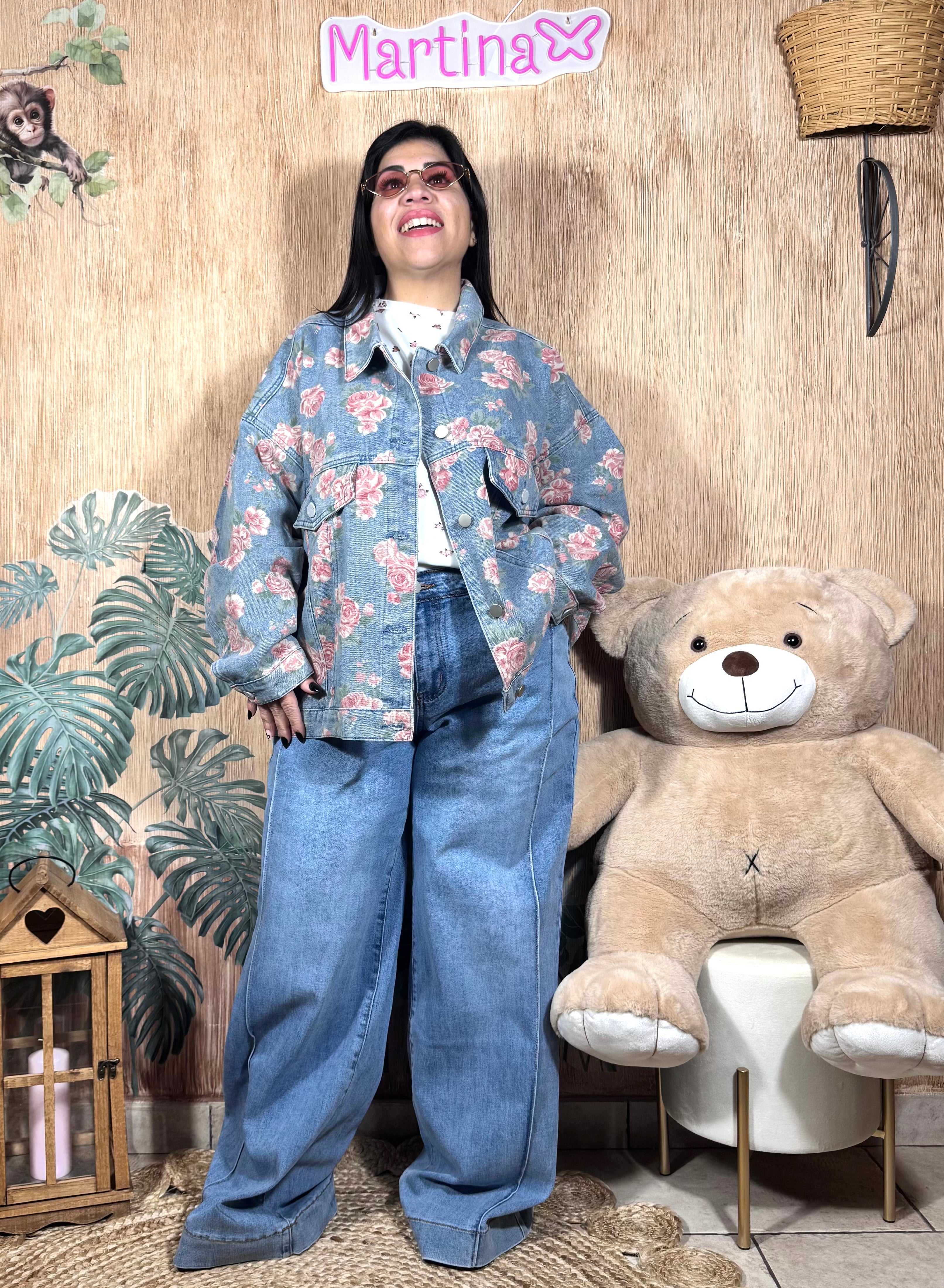 Giubotto denim Rose Garden!