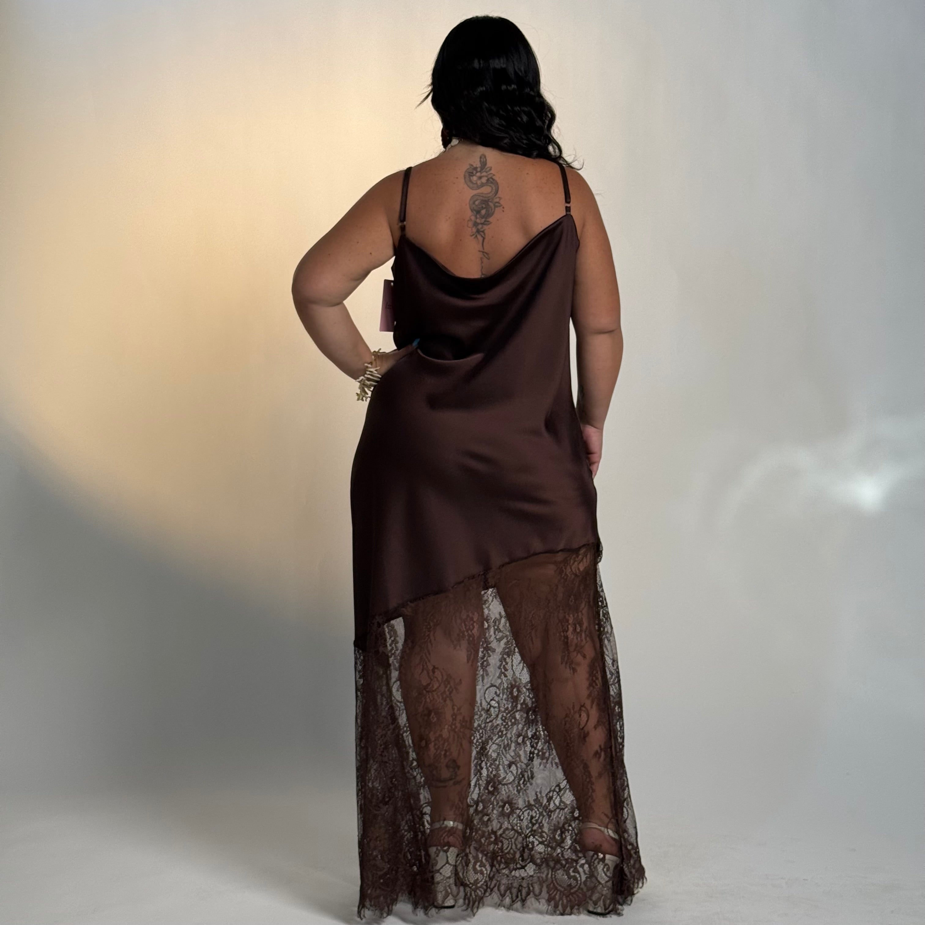 Dress Raso Pizzo Romance