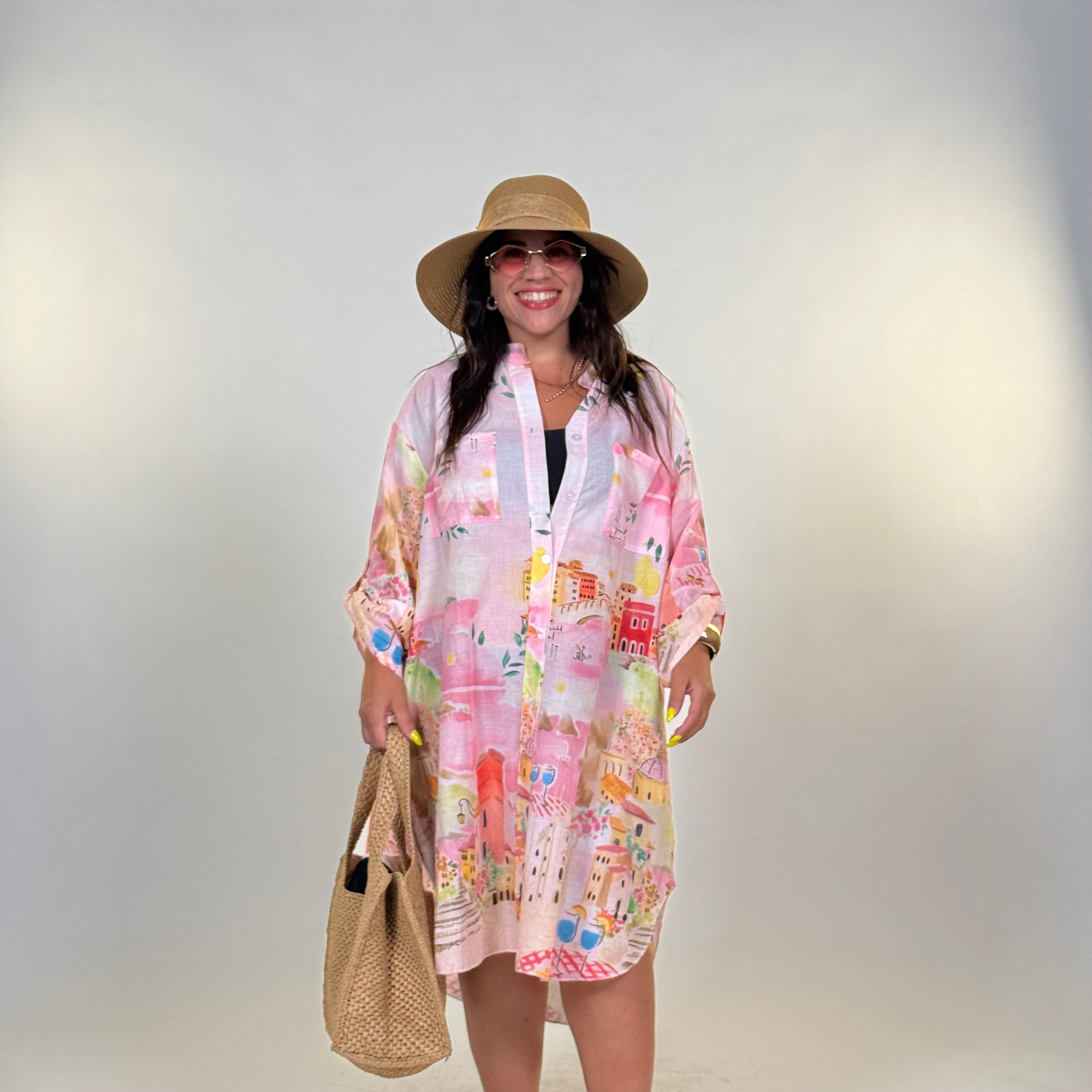 Maxi Camicia Rosa