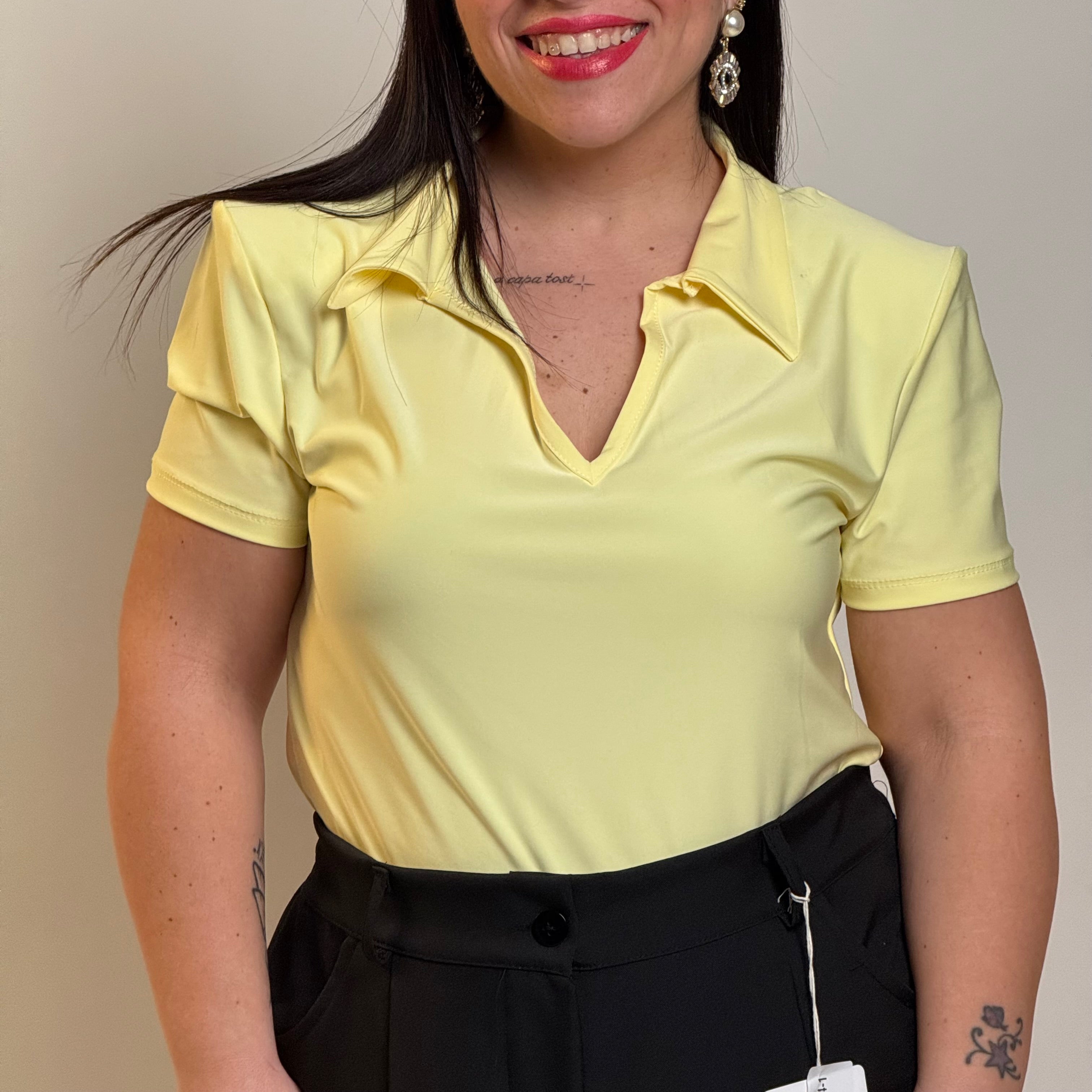 Body polo con spalline