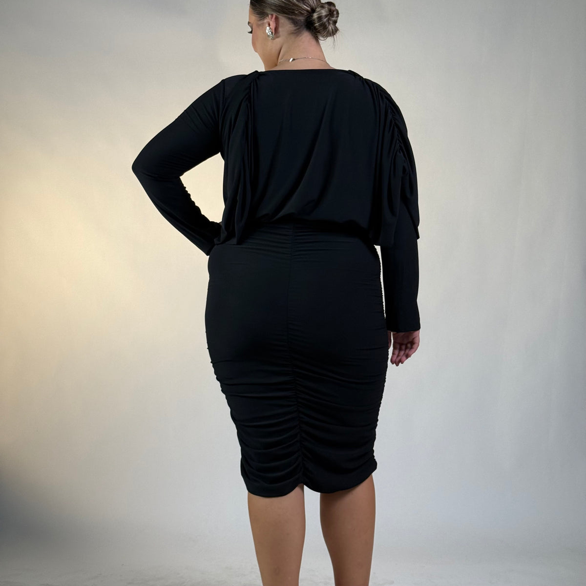 Dress Drappeggiato con Dettaglio in Vita
