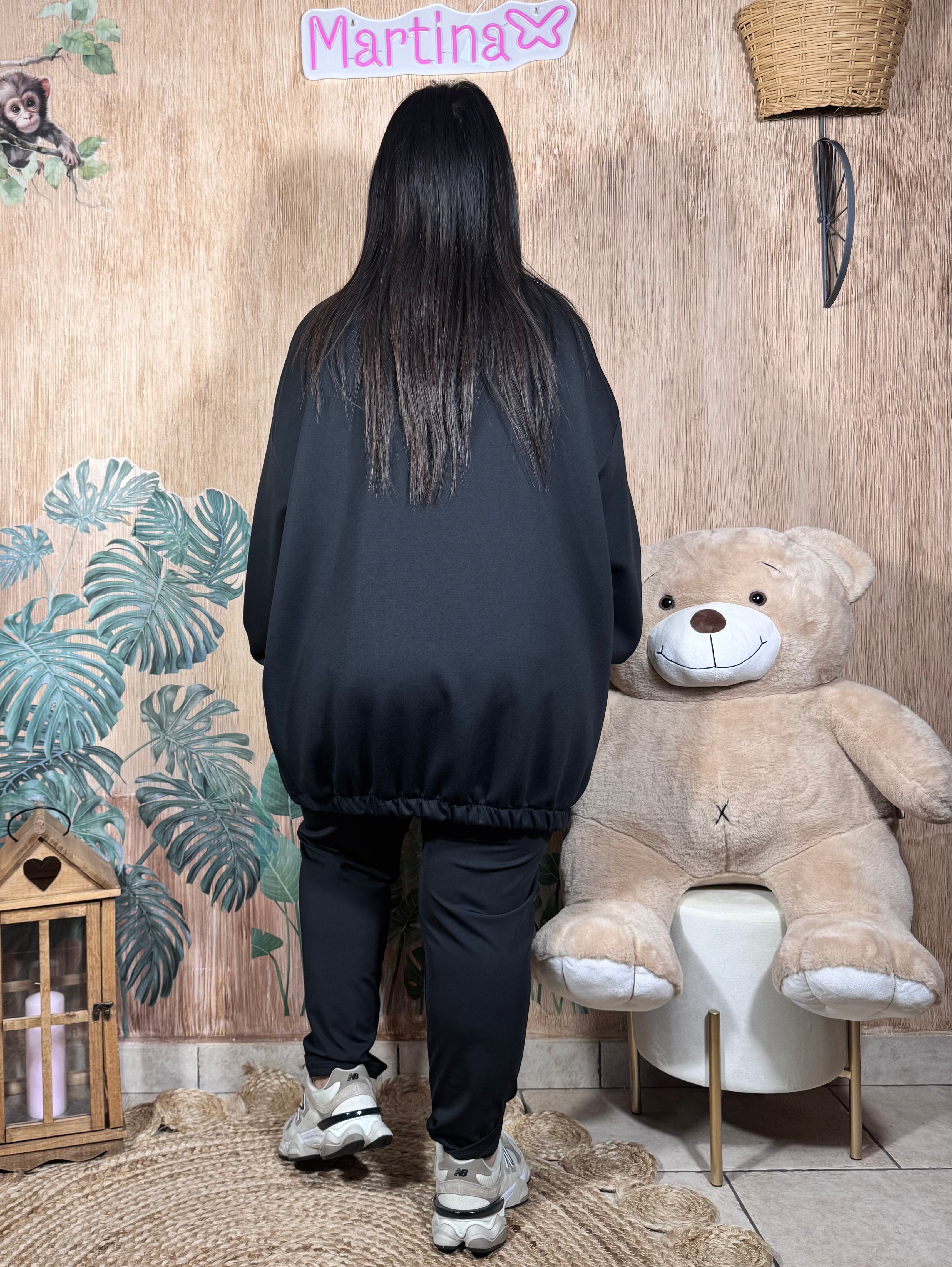 Felpa con collo a camicia