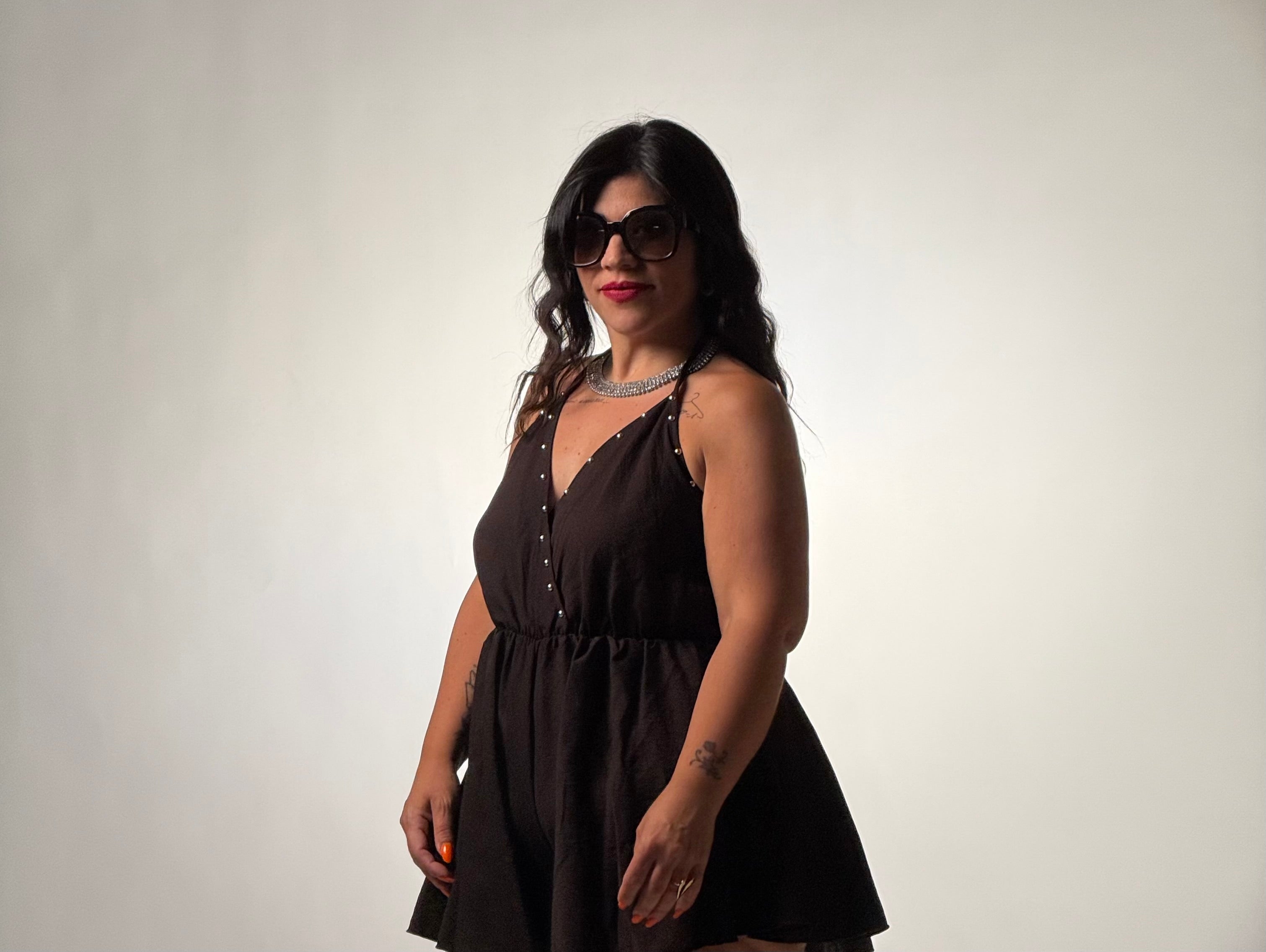JUMPSUIT con riporti in borchie